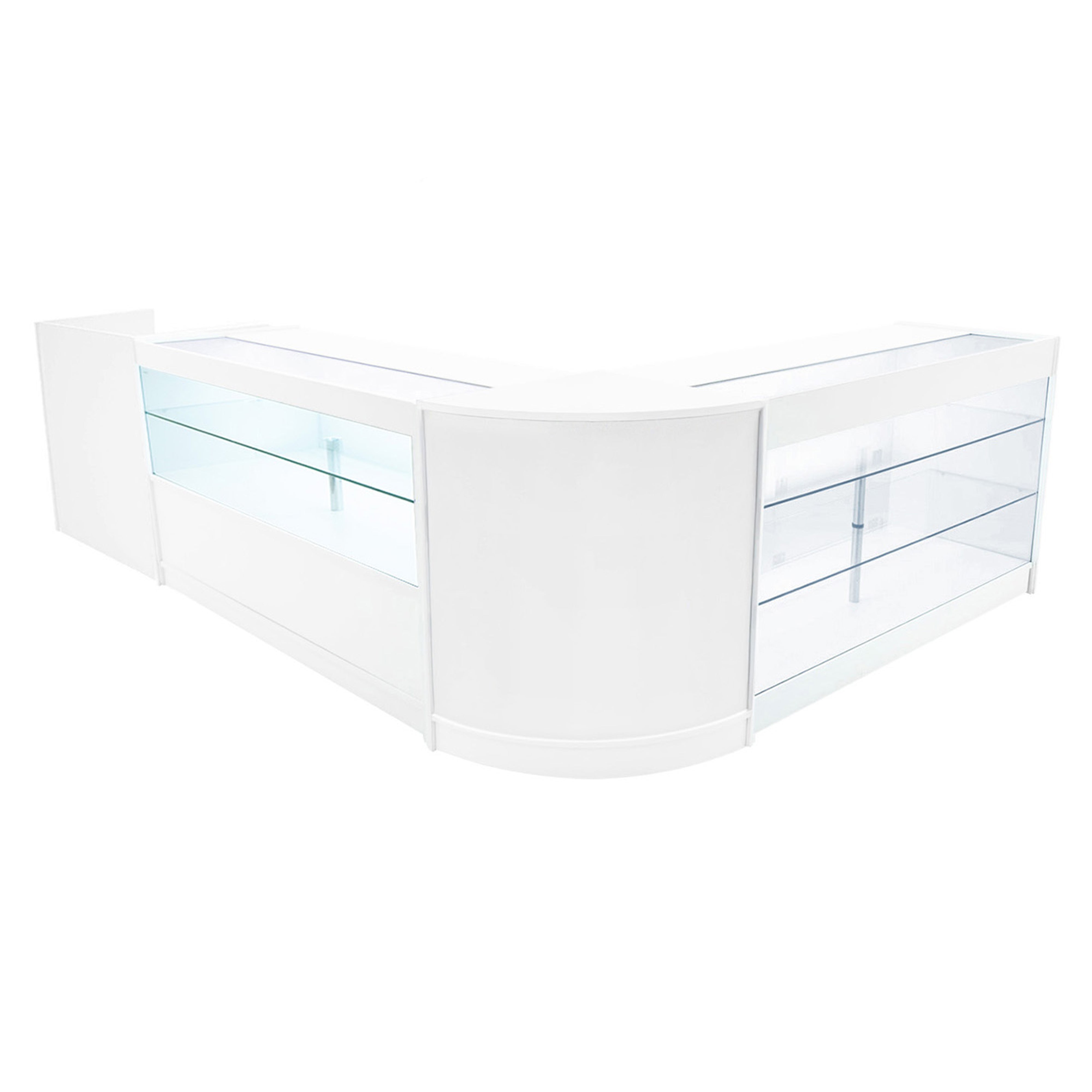 Vega LED-myymälätiskisarja K1500, C1500, TB60 ja CM60 - valkoinen