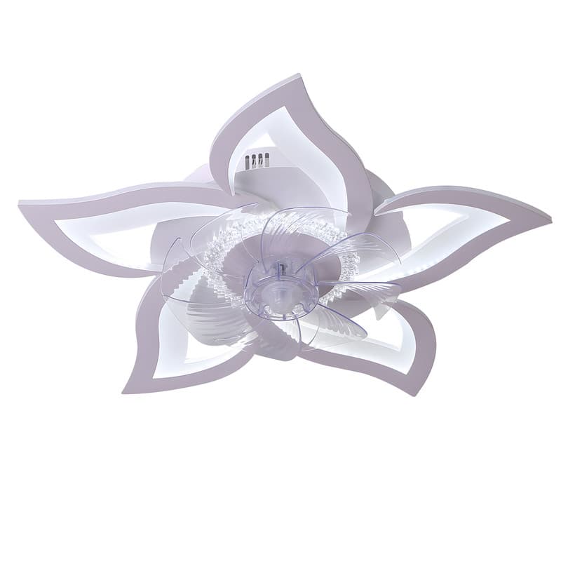 NETTLIFE Kattotuuletin LED-valolla 48 W, kaukosäätimellä, säädettävä valon voimakkuus, 3 värilämpötilaa, ajastin, 6 nopeutta, valkoinen – Nettlife