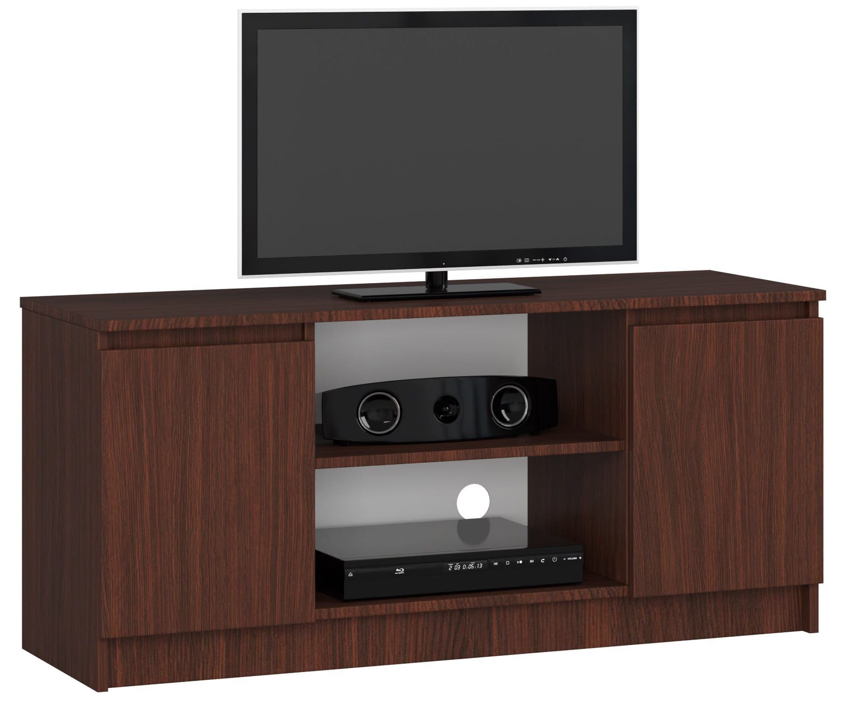 Akord TV-taso 2 ovea 1 hylly Wenge 120x40x55 – Akord