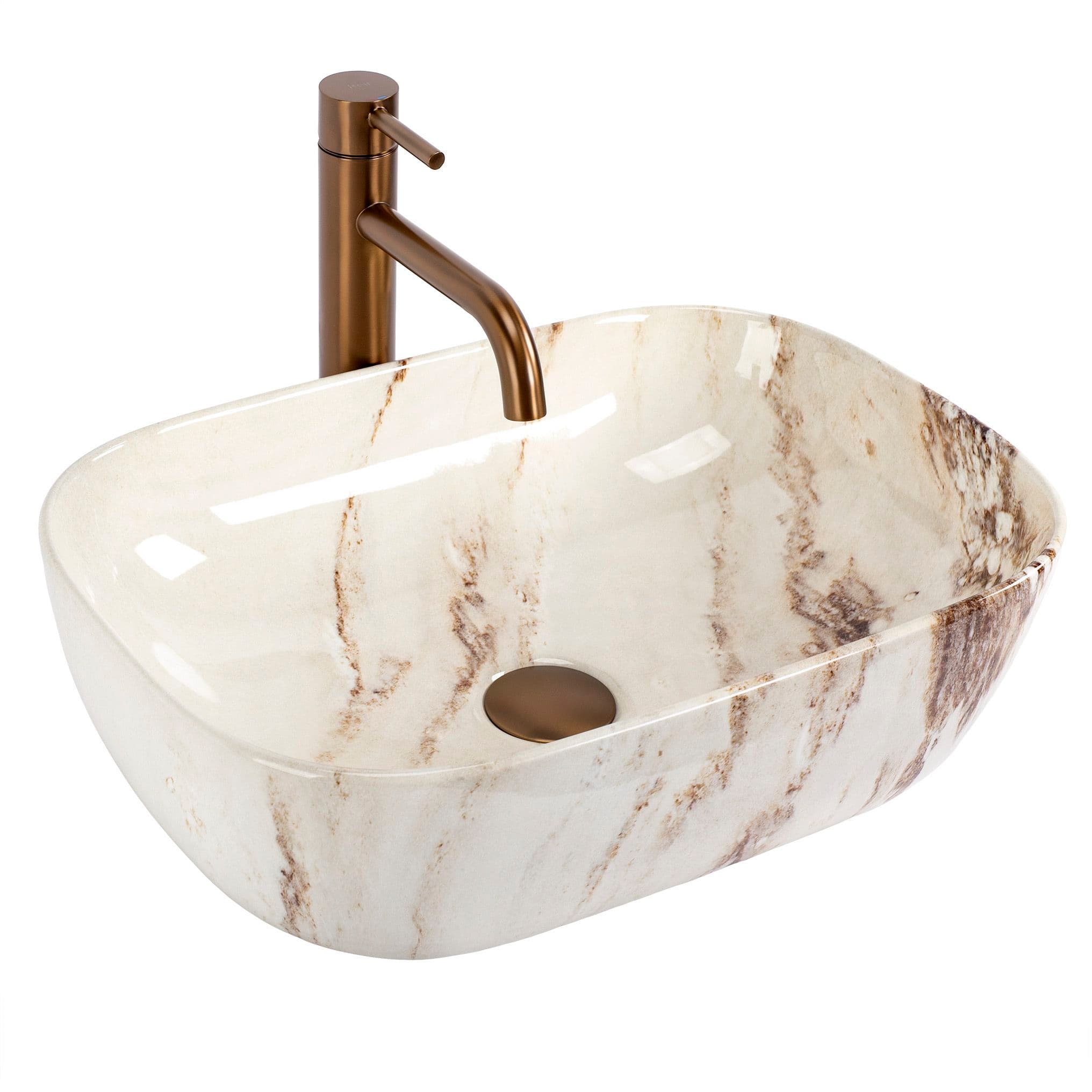 REA Malja-allas Marrone shiny Beige, 46,5X33X13,5CM