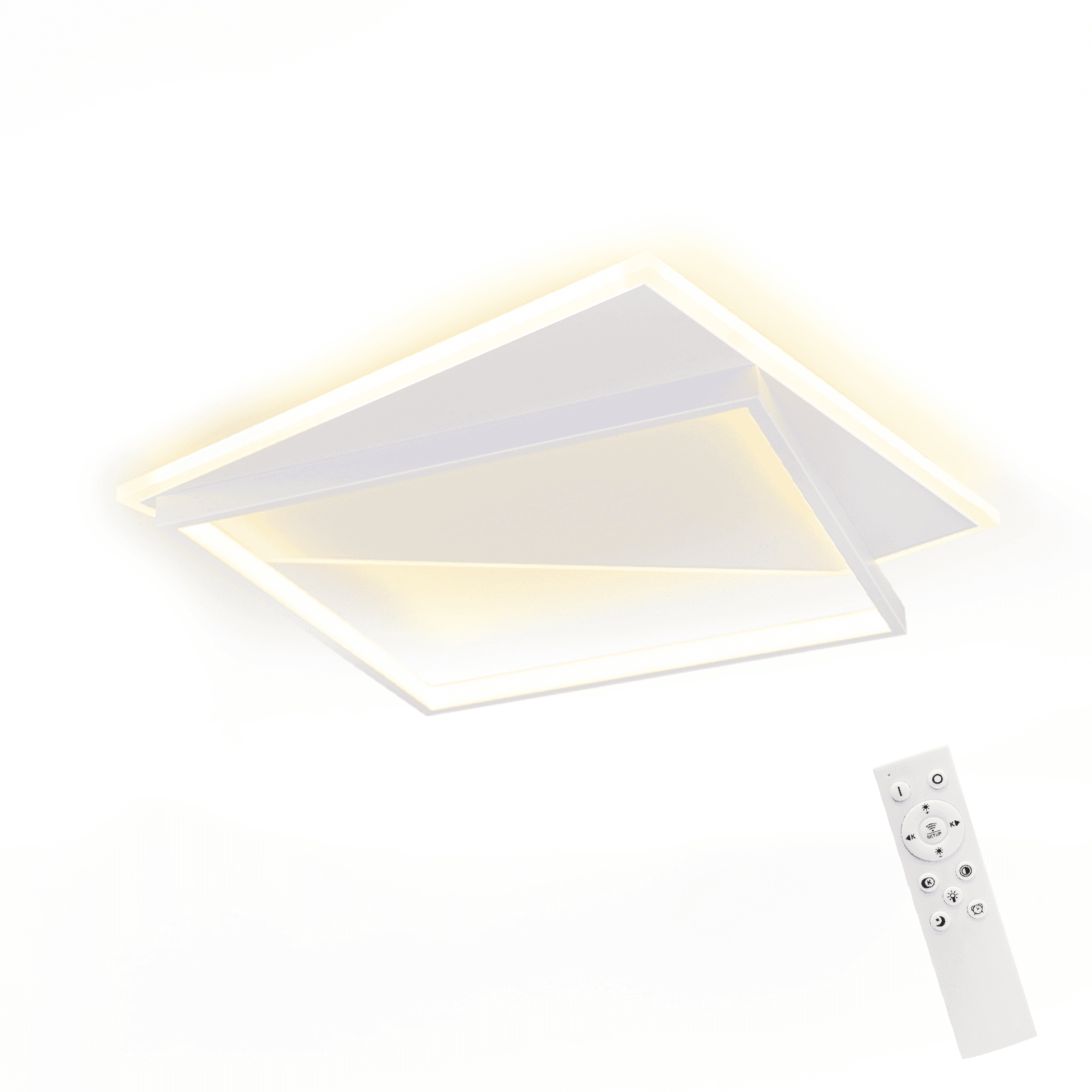 NETTLIFE moderni 40 W:n LED - kattovalaisin olohuoneeseen, makuuhuoneeseen, himmennettävä kaukosäätimellä, valkoinen keittiönvalaisin eteiseen – Nettlife