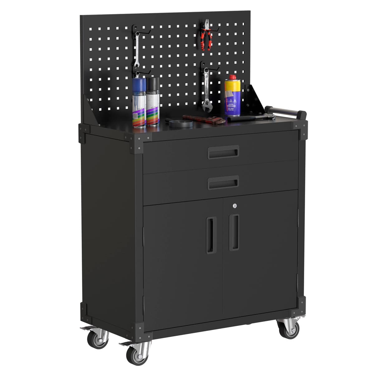 Fornorth Työkaluvaunu 90x80x42cm taustalevyllä – Fornorth