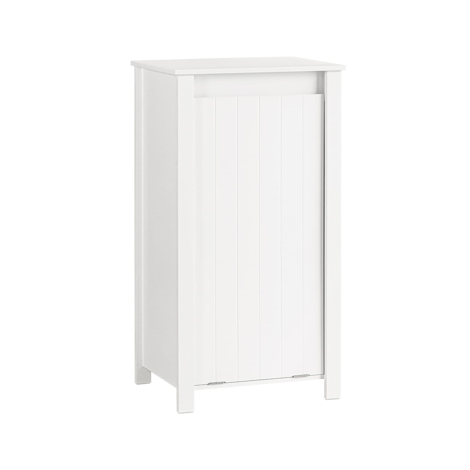 SoBuy pyykkikaappi BZR100-W kestävä vaatehuonekaappi valkoinen