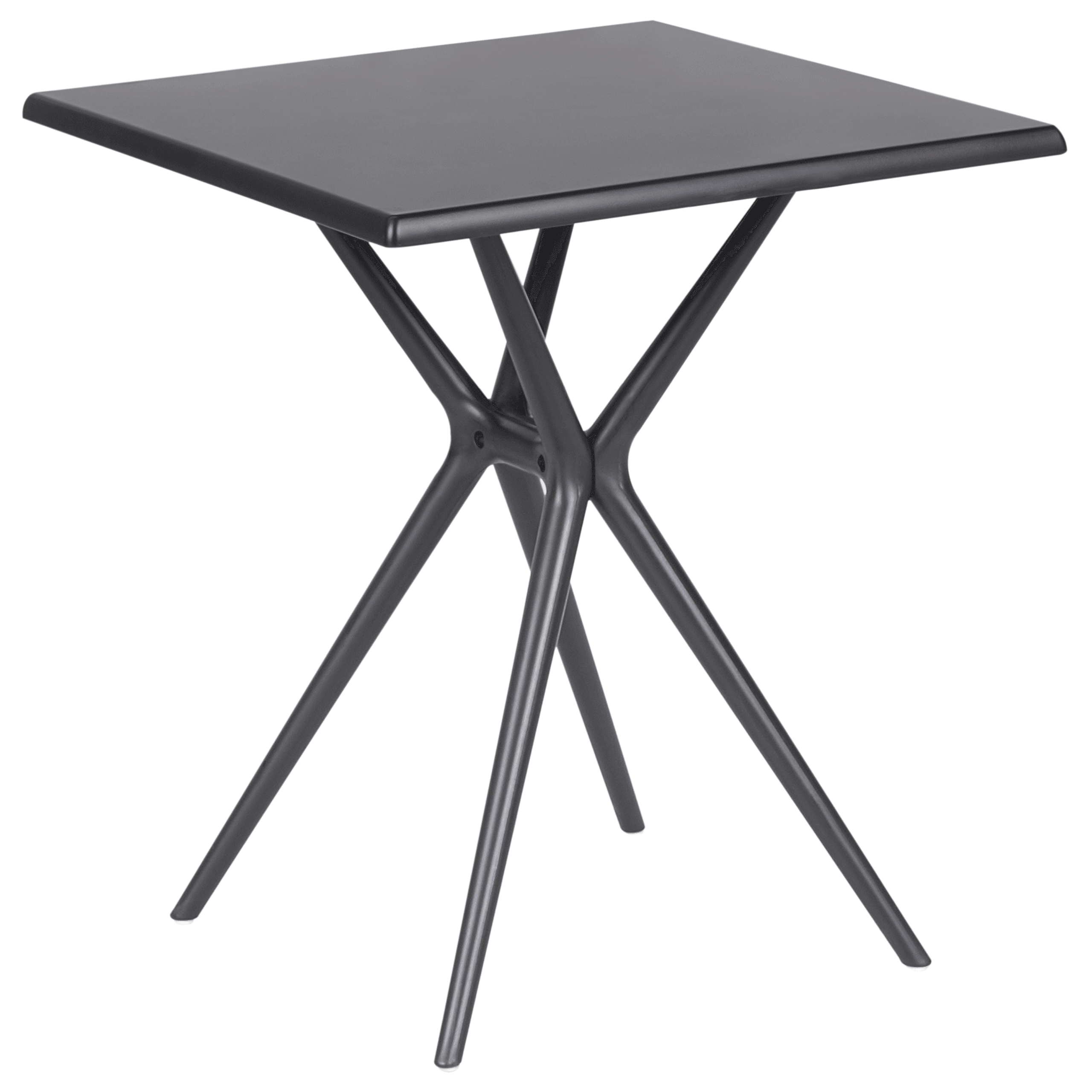 Puutarhapöytä PIAVE 70 cm 70 cm Musta – Beliani