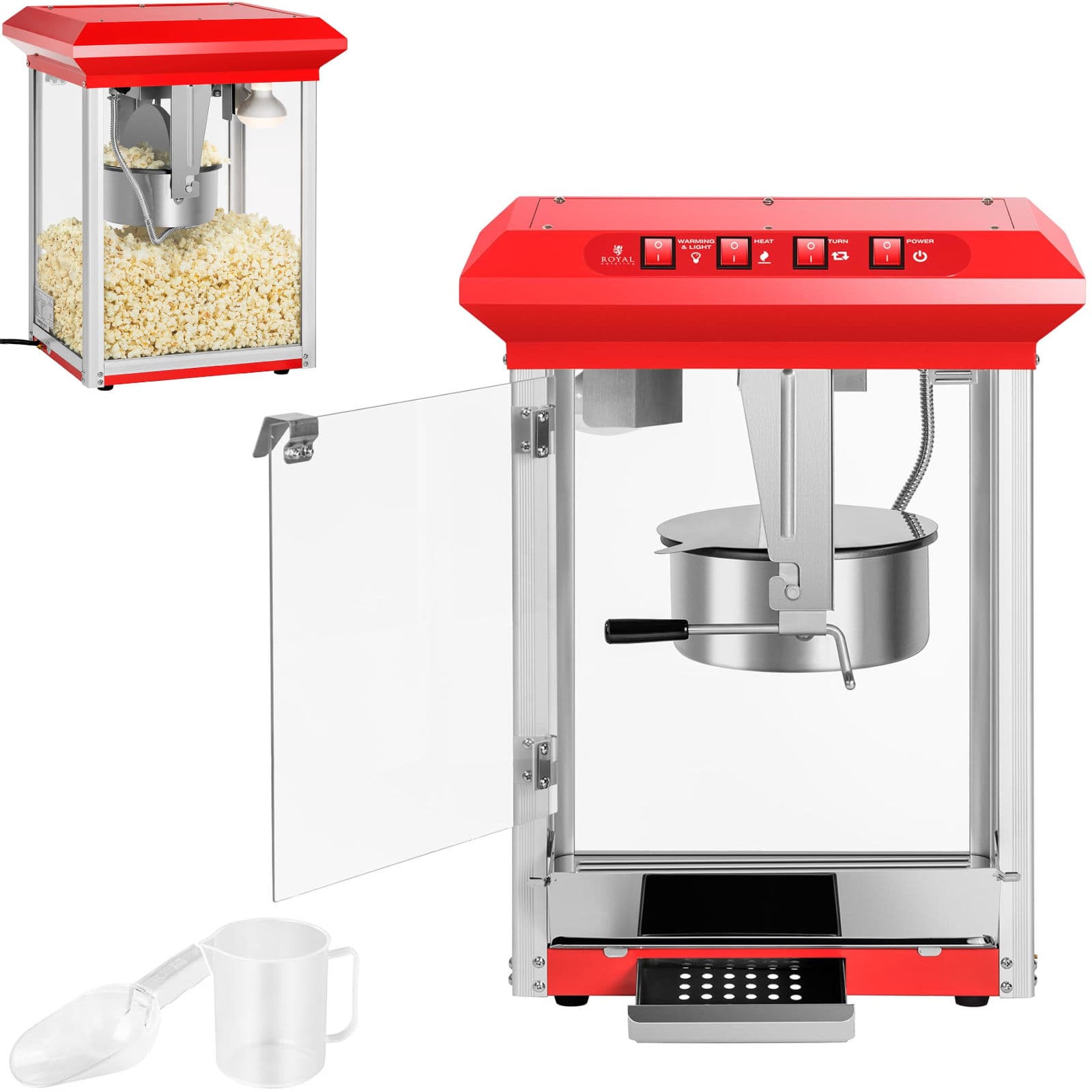 Ammattimainen ja tehokas 1325 W:n popcornkone Royal Catering RCPR-1325 – Royal Catering