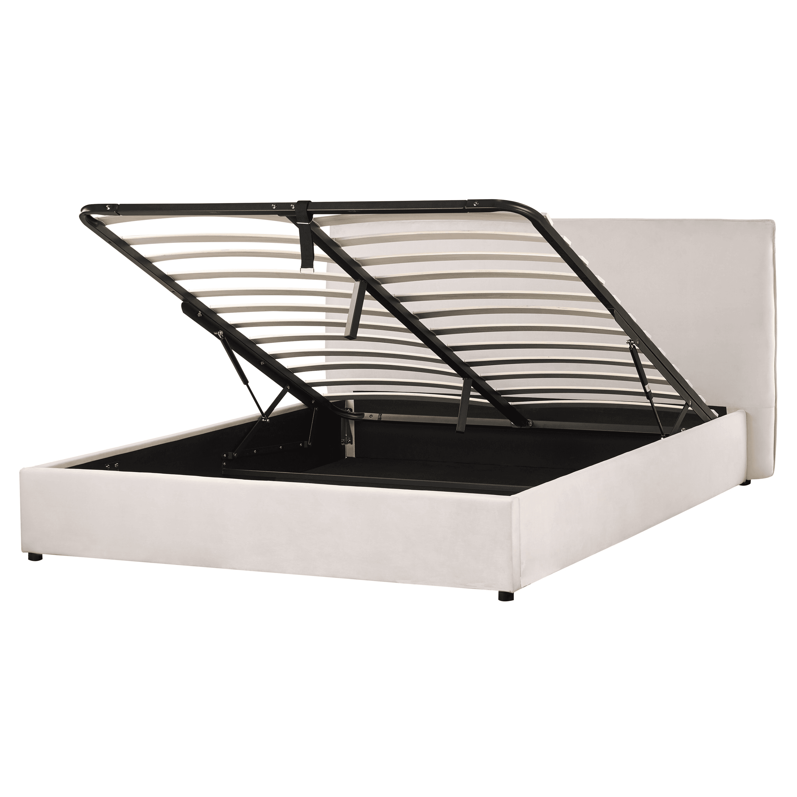 Sänky säilytystilalla sametti LAVAUR 160 x 200 cm Luonnonvalkoinen