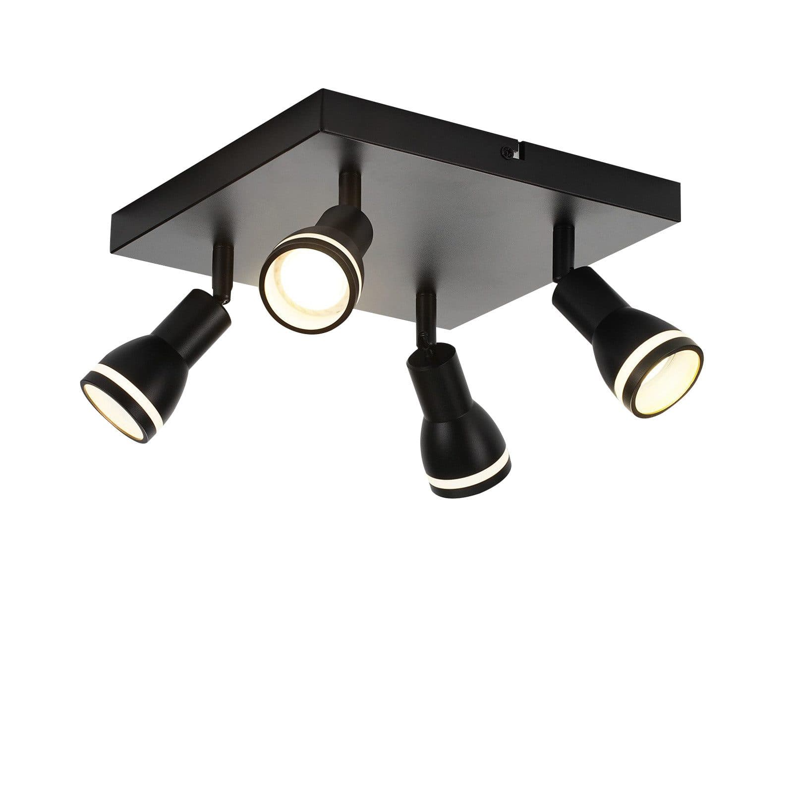 NETTLIFE LED - kattovalaisin 4 lamppua musta olohuoneen säädettävä GU10- spottivalaisin moderni