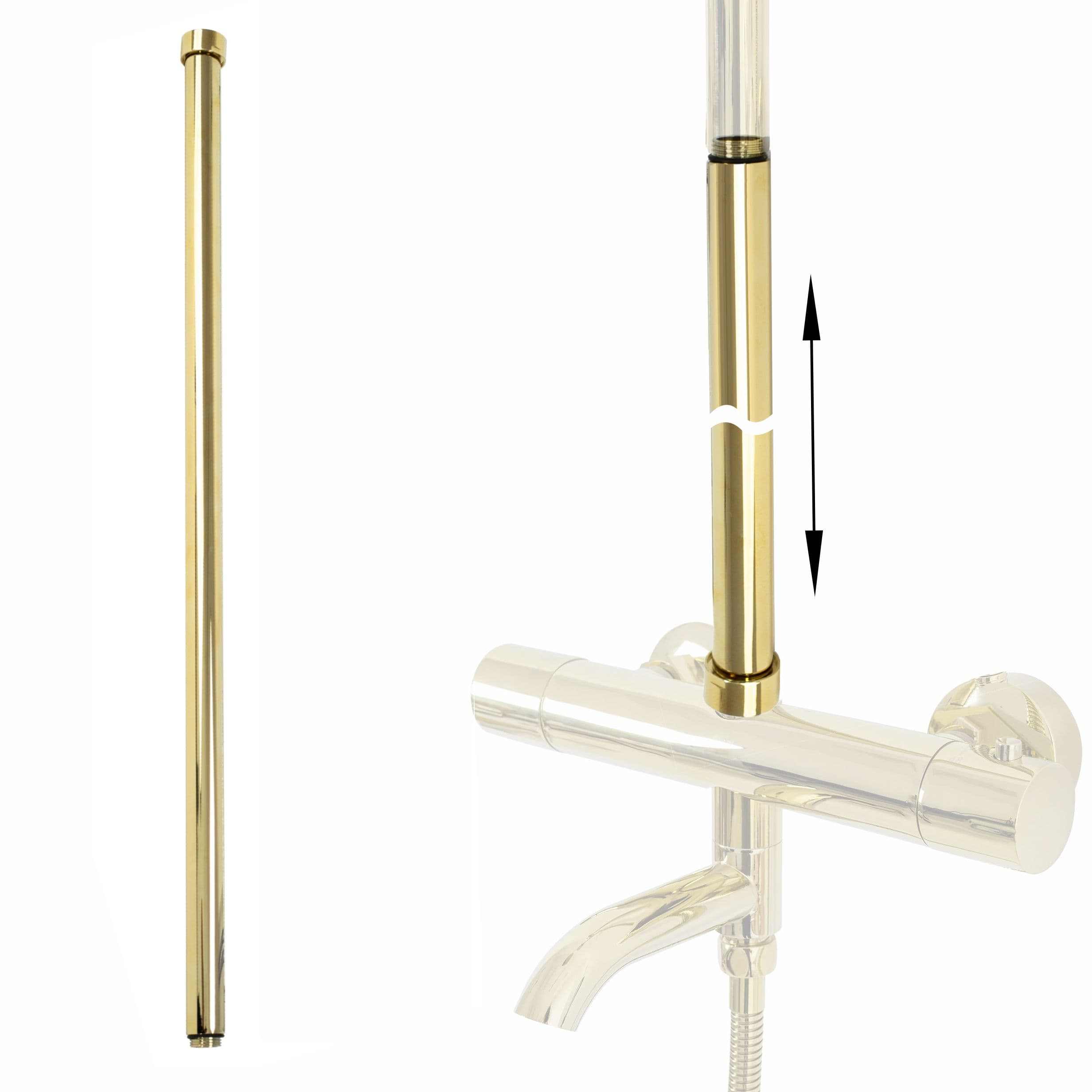 REA suihkun jatko-osa 60 kulta, 2, 2X2, 2X61, 5CM