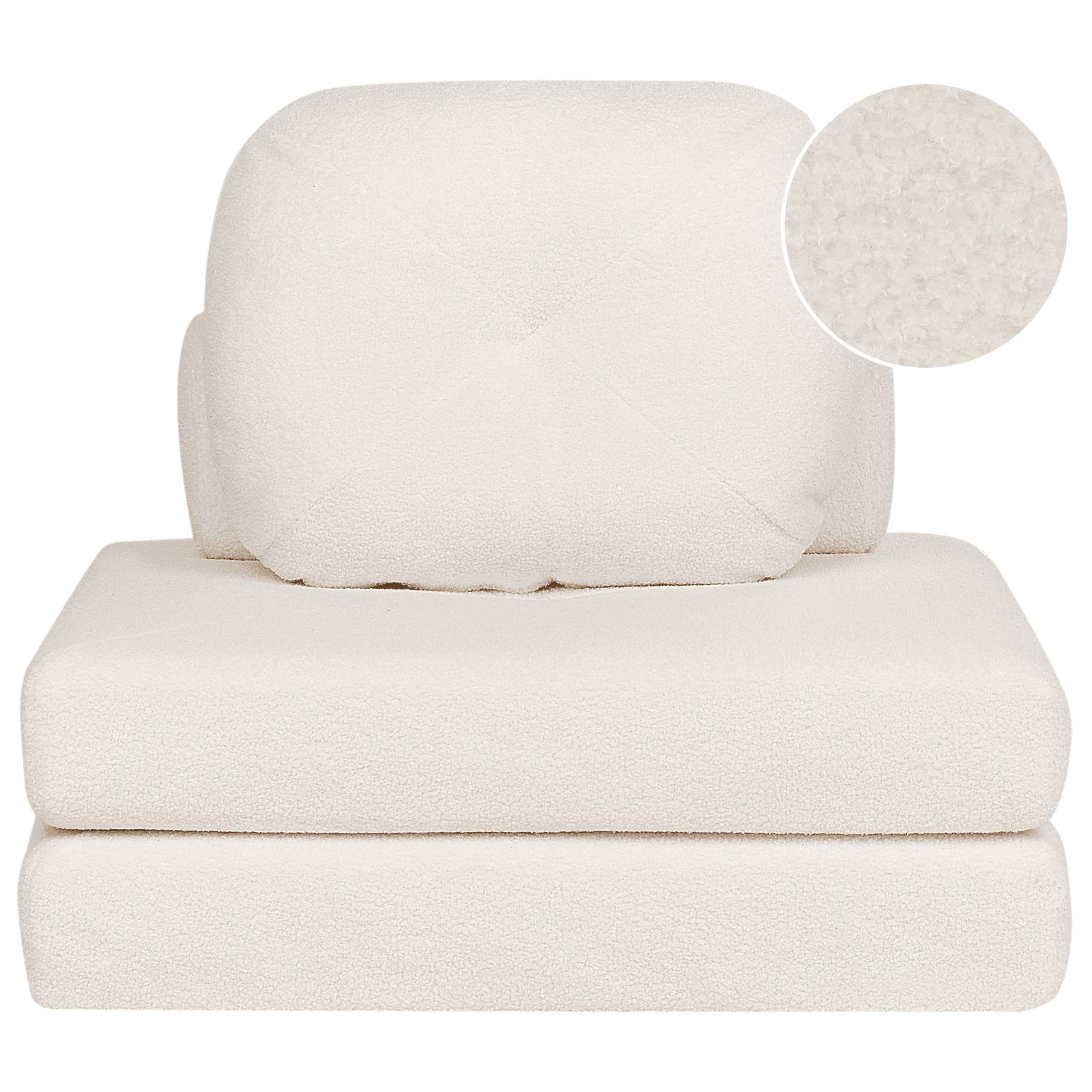 Vuodetuoli OLDEN buklee Valkoinen – Beliani