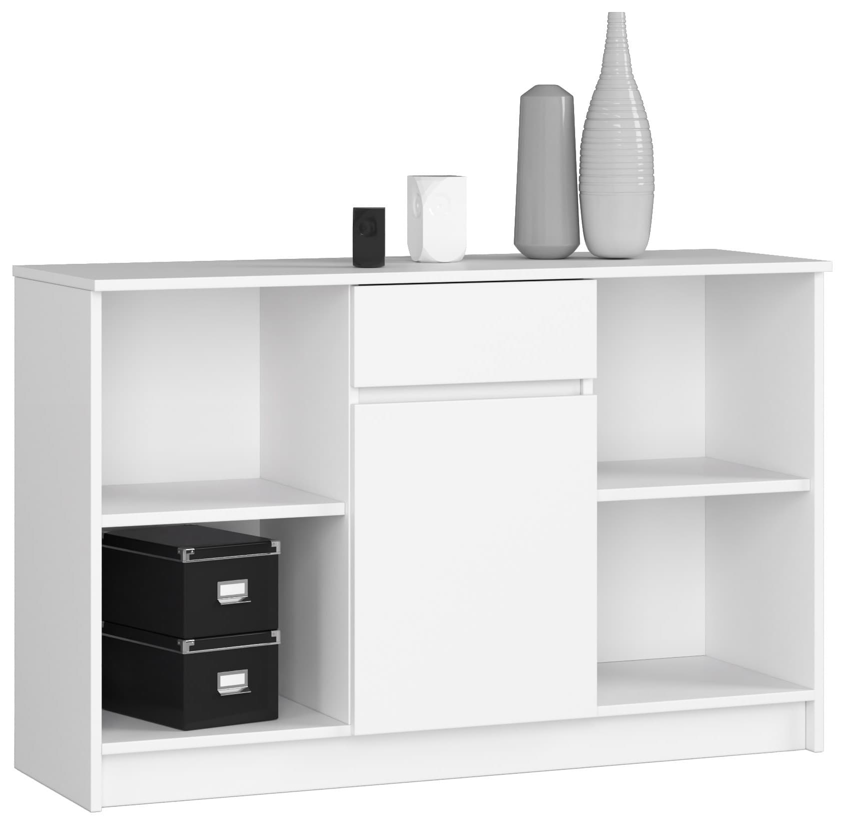 Akord Lipasto 1 Laatikko 1 Ovi Valkoinen 120x40x77 – Akord