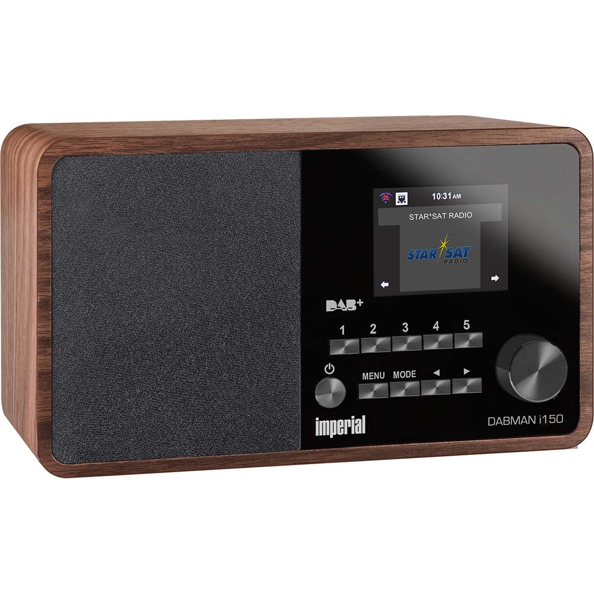 Kompakti Hybridiradio DAB+ / FM / Internet DABMAN i150 Puun Näköinen – Imperial