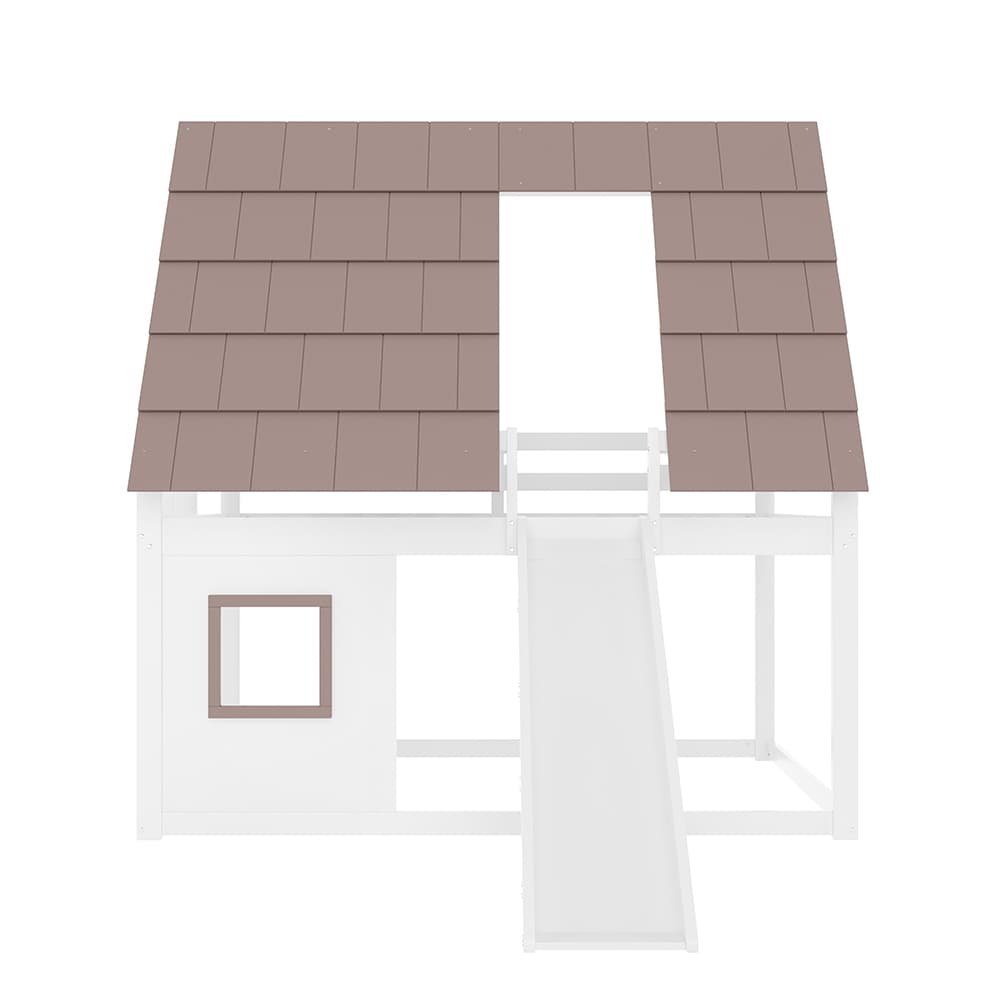 Lastensänky Parvisänky Katolla, 140x200 cm, Valkoinen & Ruskea – KOMHTOM