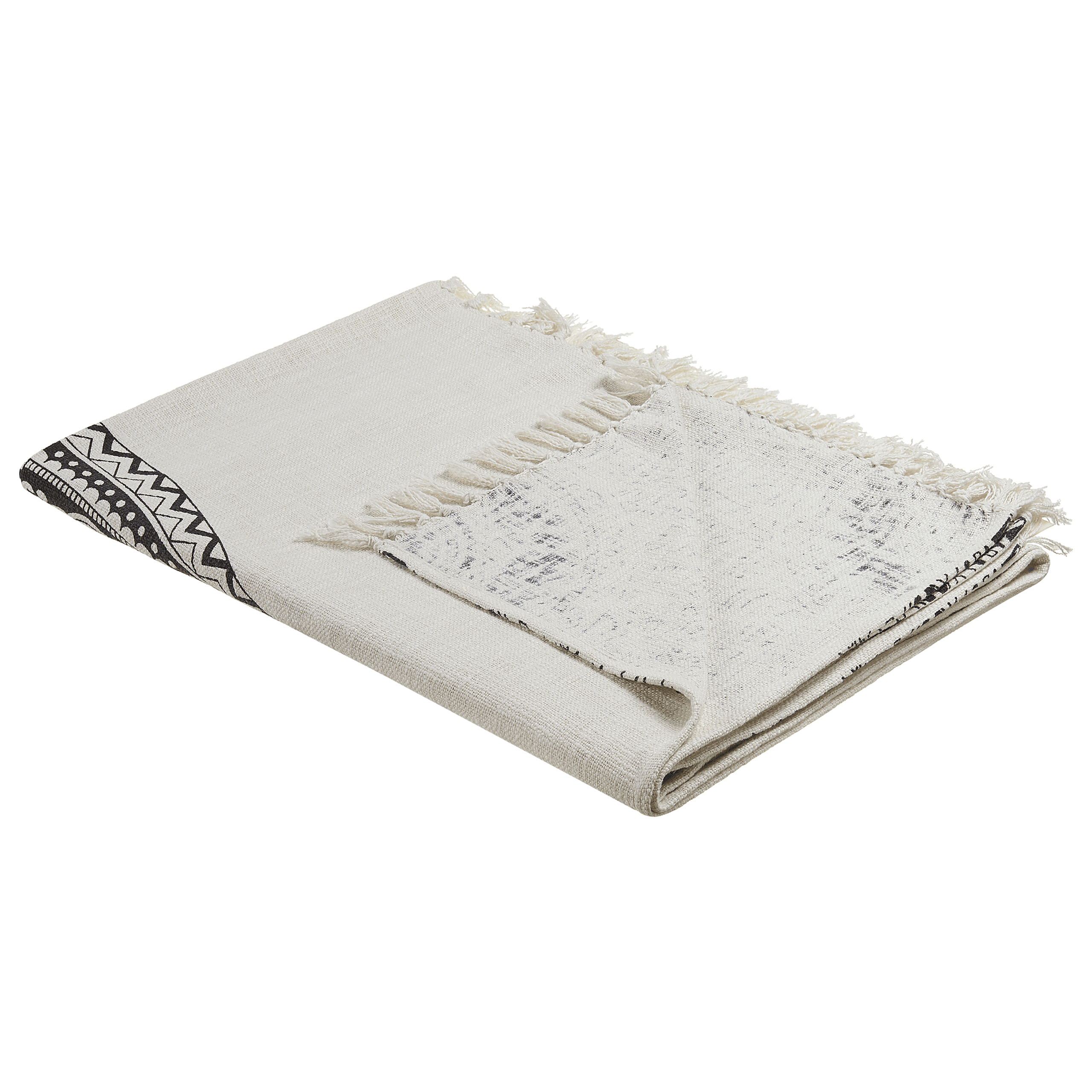 Torkkupeitto BERHAMPORE puuvilla 130 x 180 cm Beige – Beliani