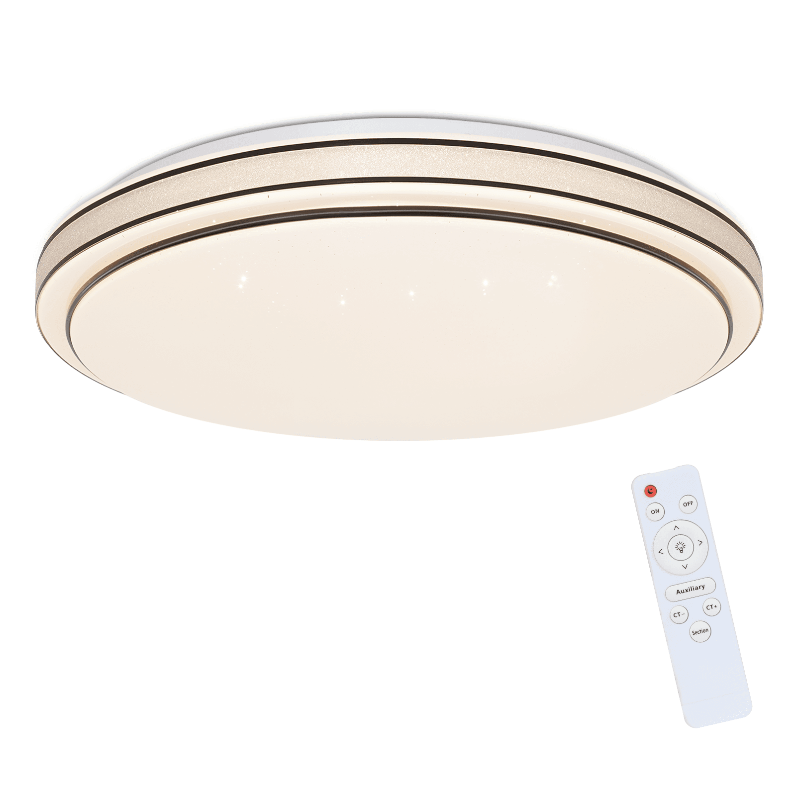 NETTLIFE moderni LED - kattovalaisin, pyöreä 27cm tähtitaivas, himmennettäväKaukosäätimellä, 23 W, makuuhuoneen lamppu, olohuoneeseen Keittiöön – Nettlife