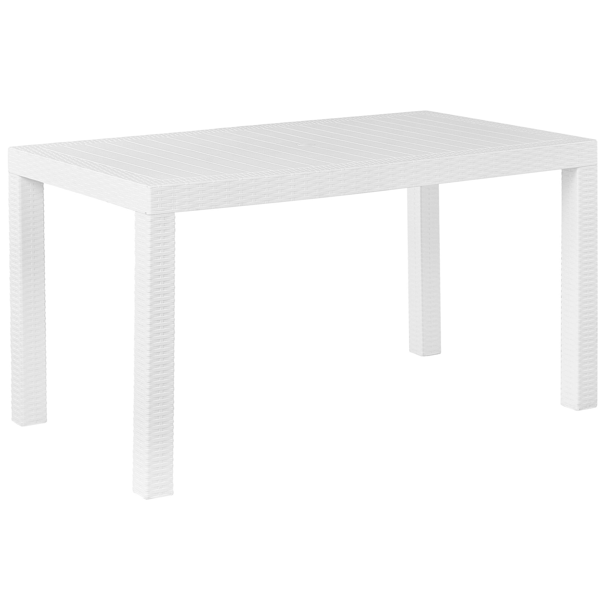 Puutarhapöytä FOSSANO 140 cm 80 cm Valkoinen
