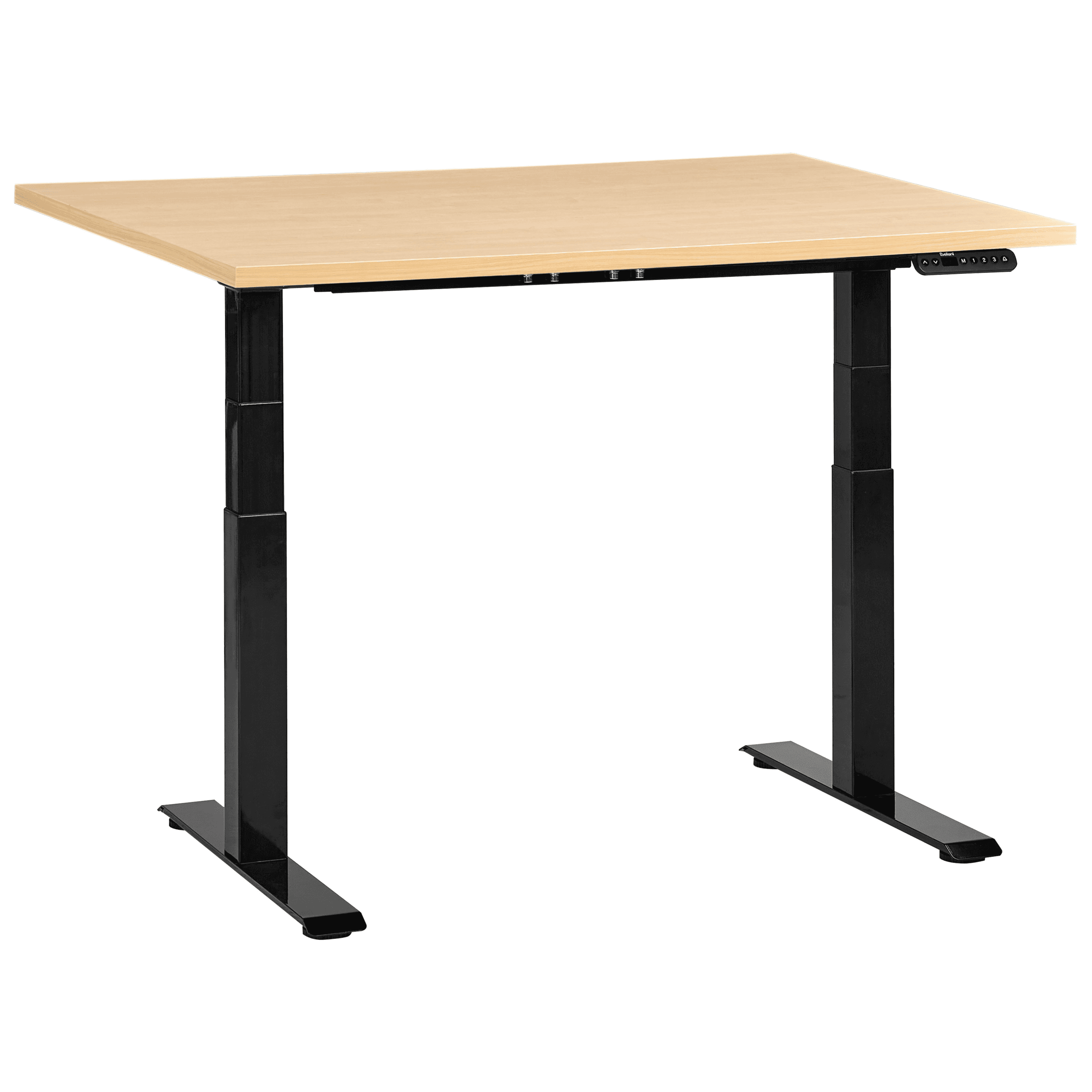 Sähkösäädettävä työpöytä DESTINES Musta/vaaleanruskea 120 cm 60 cm