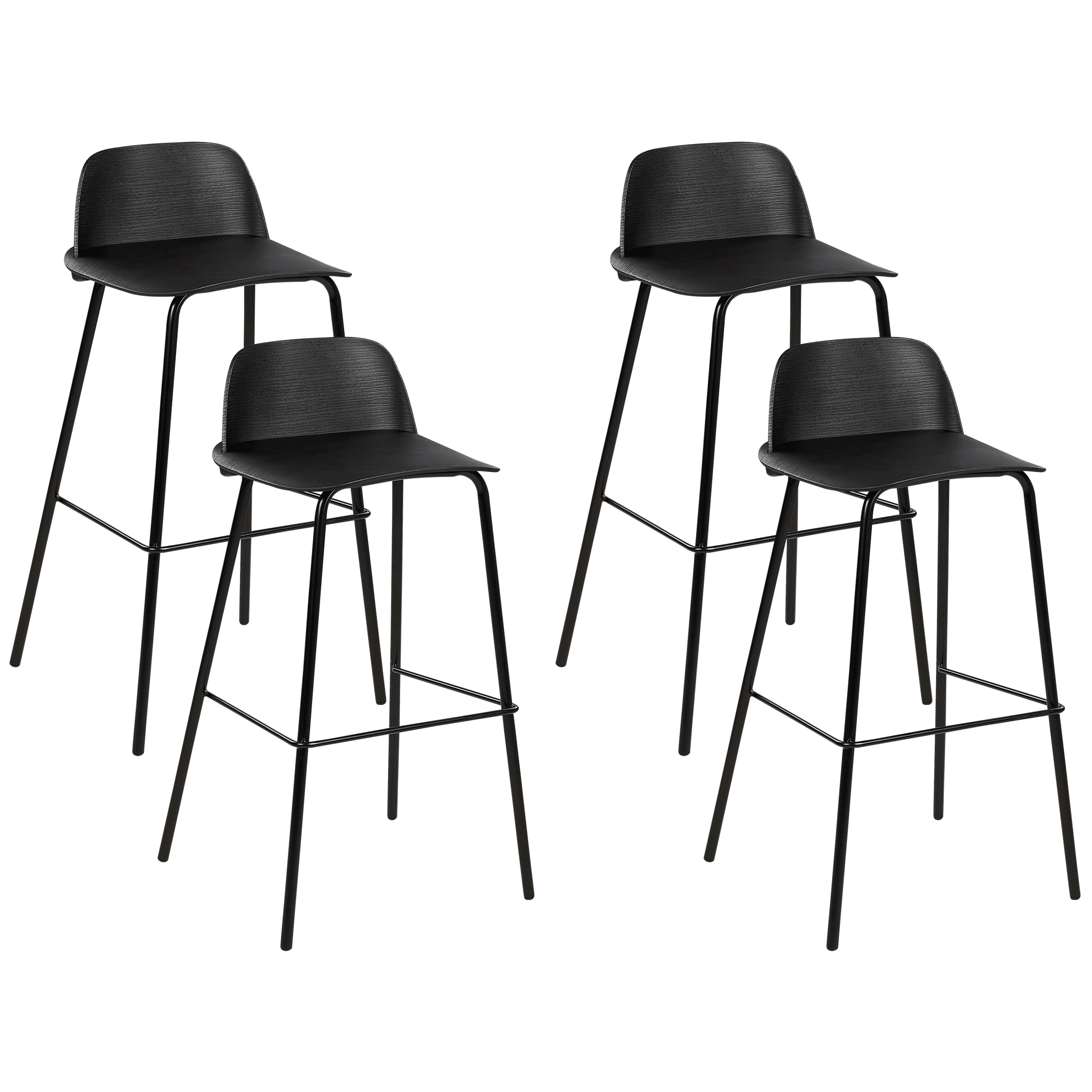 Baarituolisetti 4 kpl MORA Musta – Beliani