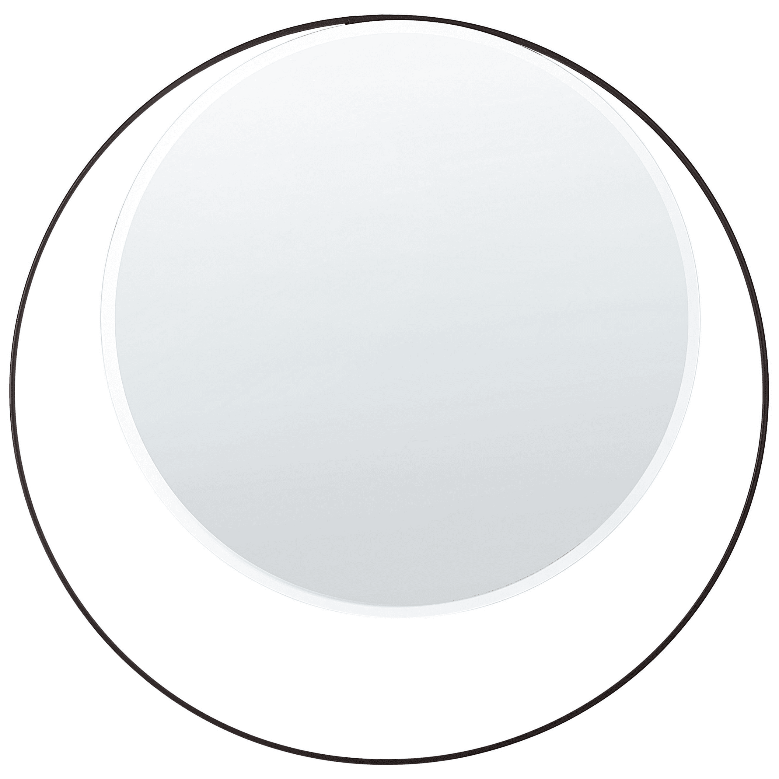 Seinäpeili AGDE 50 cm 50 cm metalli Musta