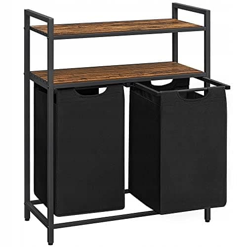 Pyykkikori BLH211B01, 2 lokeroa, 2 × 46 l, musta – Leobert