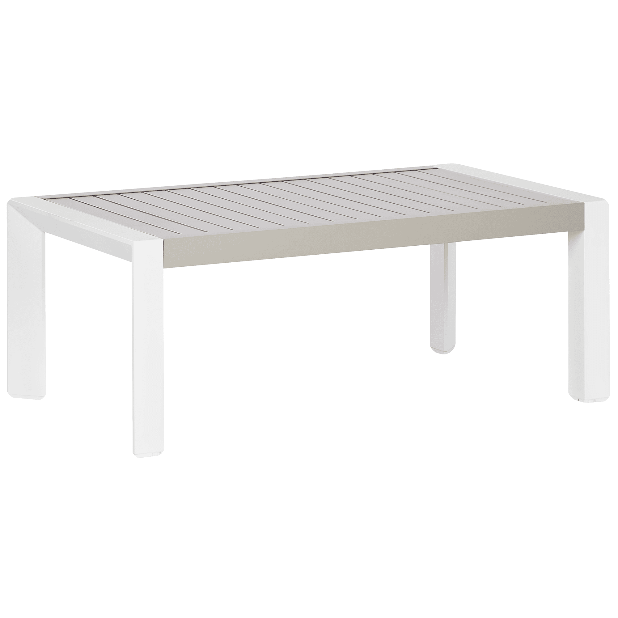 Puutarhapöytä CASTELLA 120 cm 70 cm metalli Ruskeanharmaa – Beliani