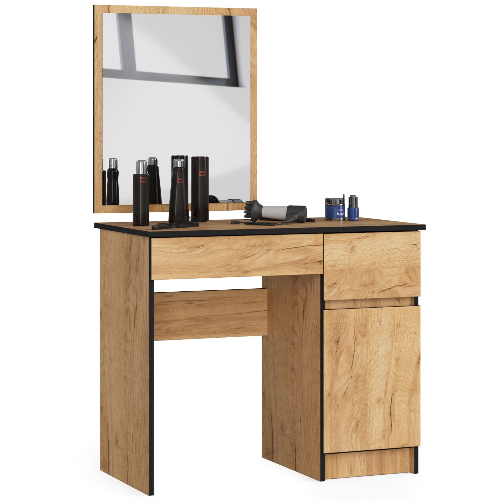 Akord Kampauspöytä Peili Craft-tammi 90x50x142 – Akord