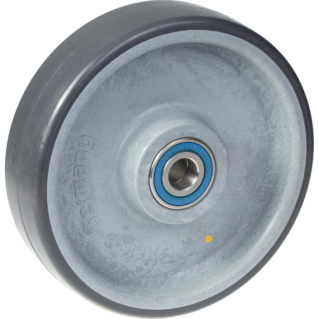 200 mm:n pyörä, jossa on harmaa sähköä johtava termoplastinen polyuretaani nylo-levyllä – Blickle