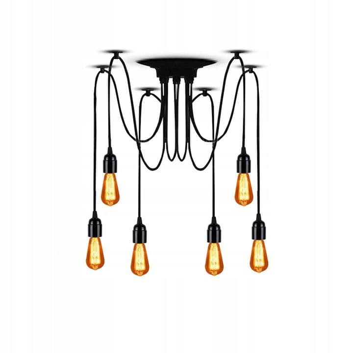 TOOLIGHT riippuva kattovalaisin JDL-01 SPIDER 6 musta, 20x20x150cm – Toolight