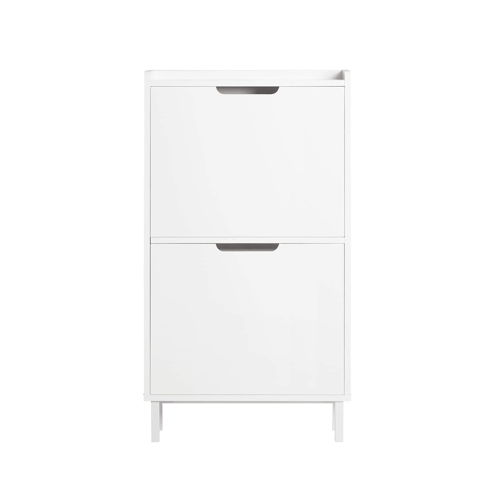 SoBuy Kenkäkaappi FSR151-W kestävä valkoinen 2-osionen