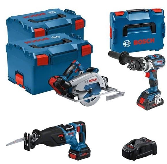 Bosch 18V Professional Setti: GSB + GKS + GSA 1x 4,0 Ah + 2x 5,5 Ah – Bosch