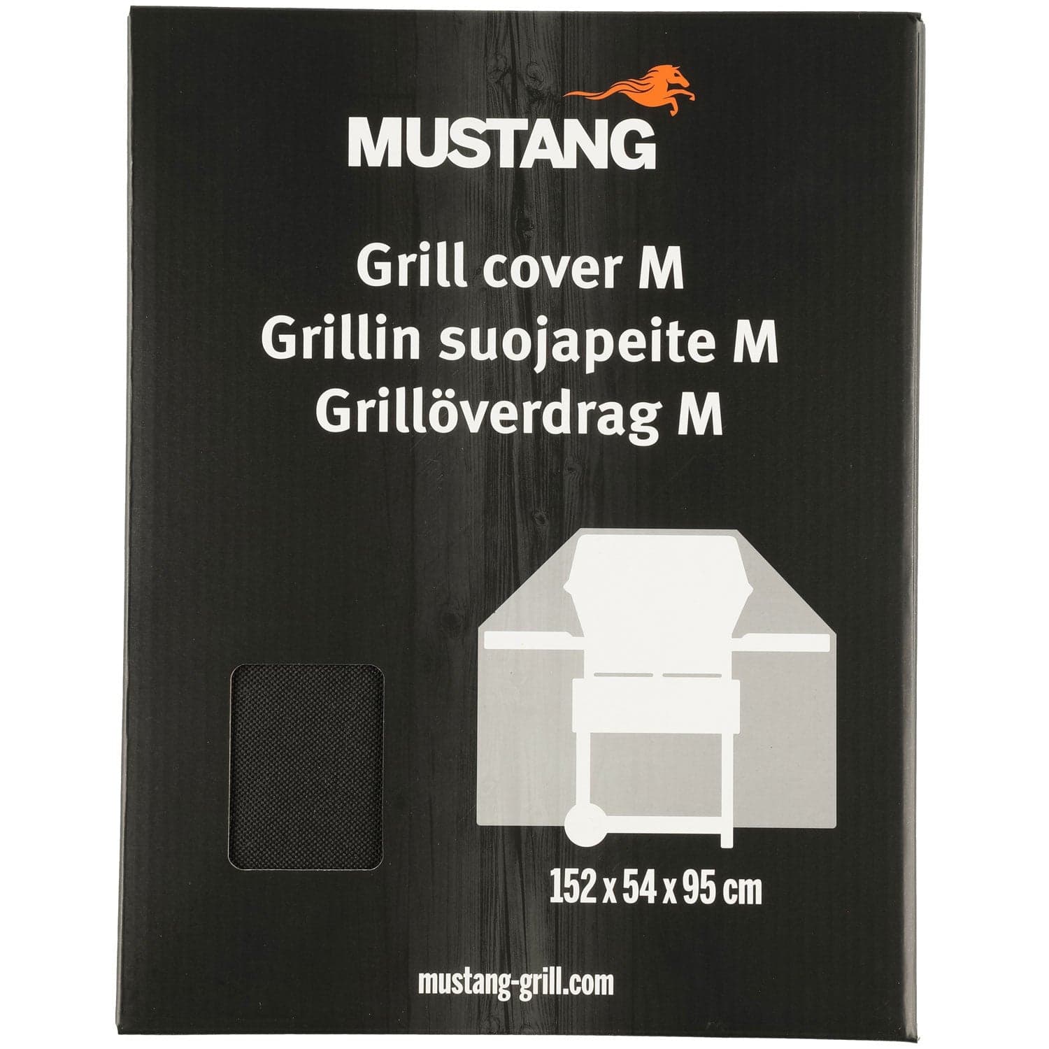 Grillin suojakansi keskikokoinen, 152x54x95 cm, sopii 3-4 polttimelle – Mustang