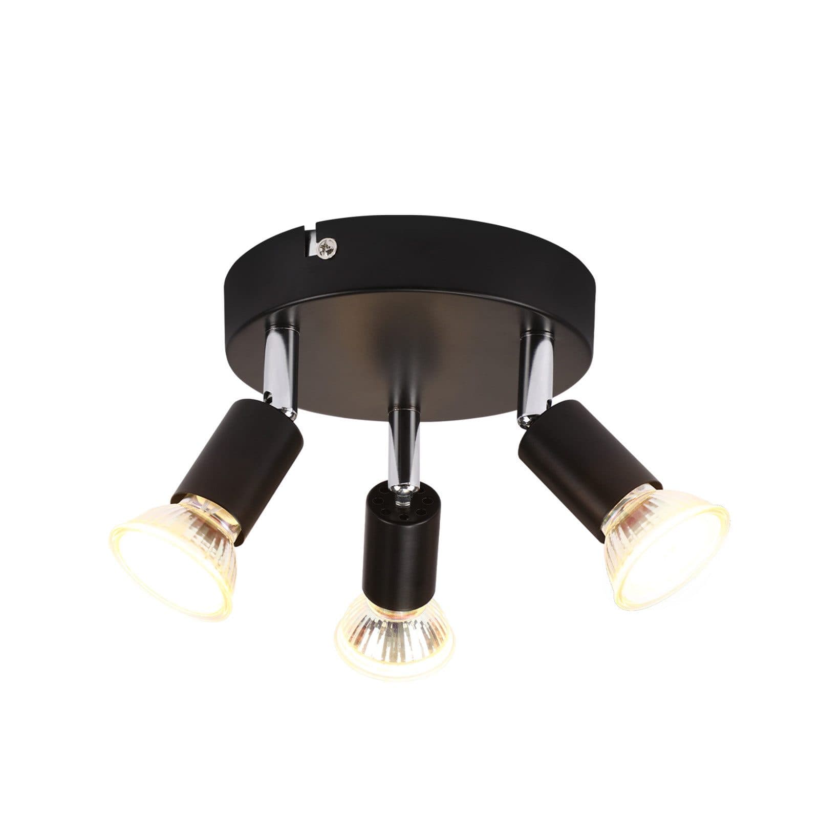 NETTLIFE LED - kattovalaisin GU10 - 3 modernia pyöreää kattokohdevaloa 350° kattokohdevalaisimet keittiöön