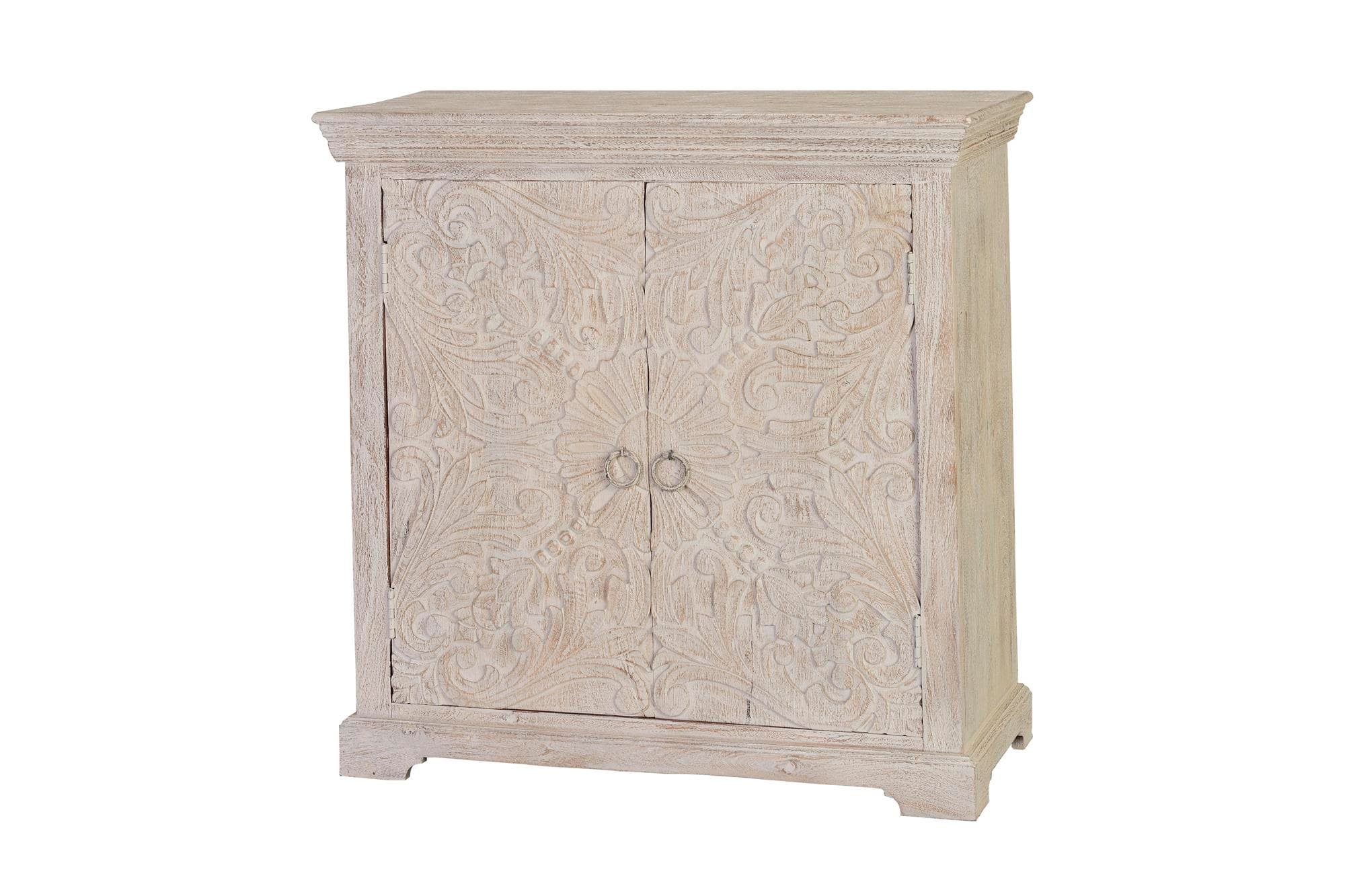 Massiivimangopuinen lipasto, jossa on kaksi ovea – Giner y Colomer