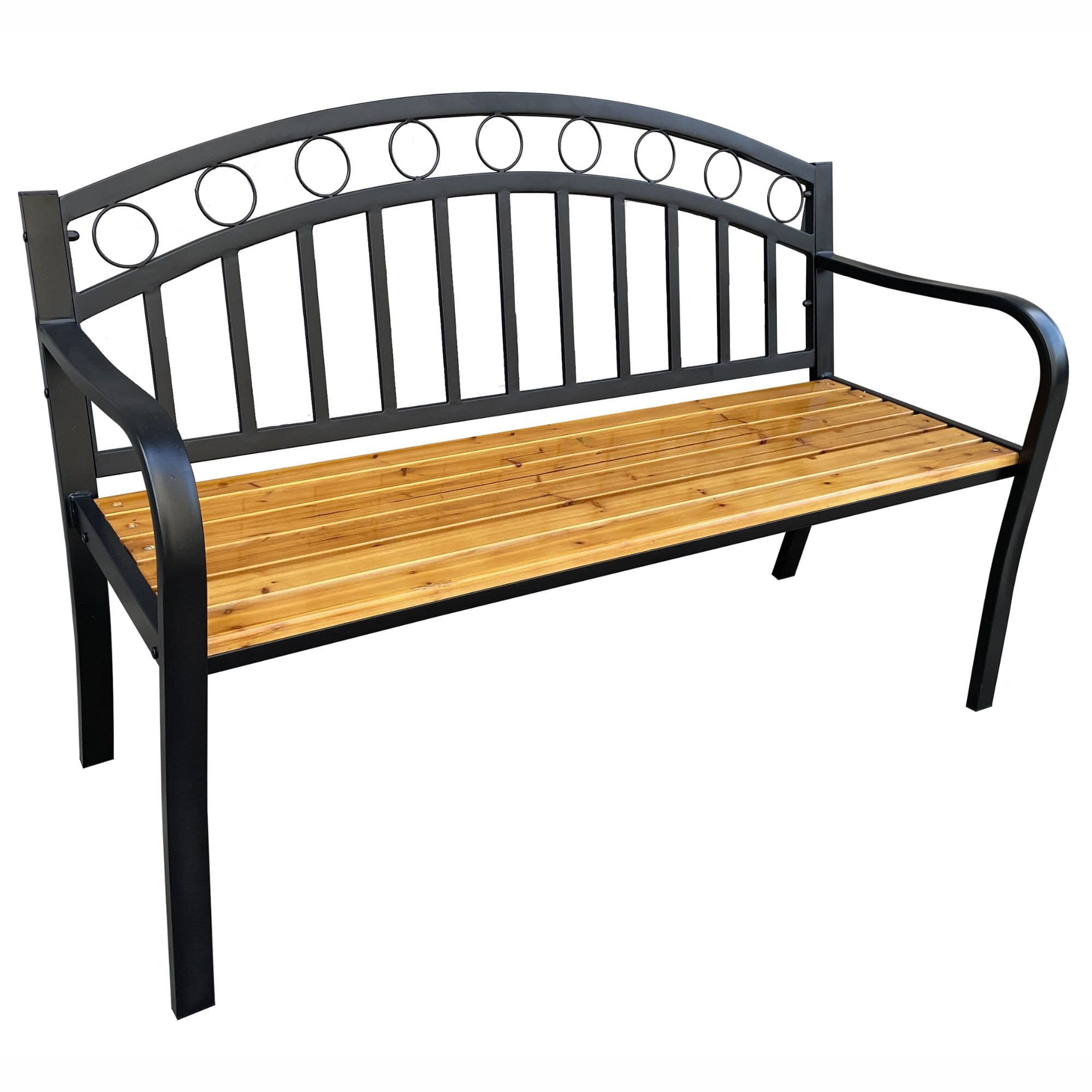 Akord Puutarhapenki Arum Musta/Luonnonpuu 127x58x84 – Akord