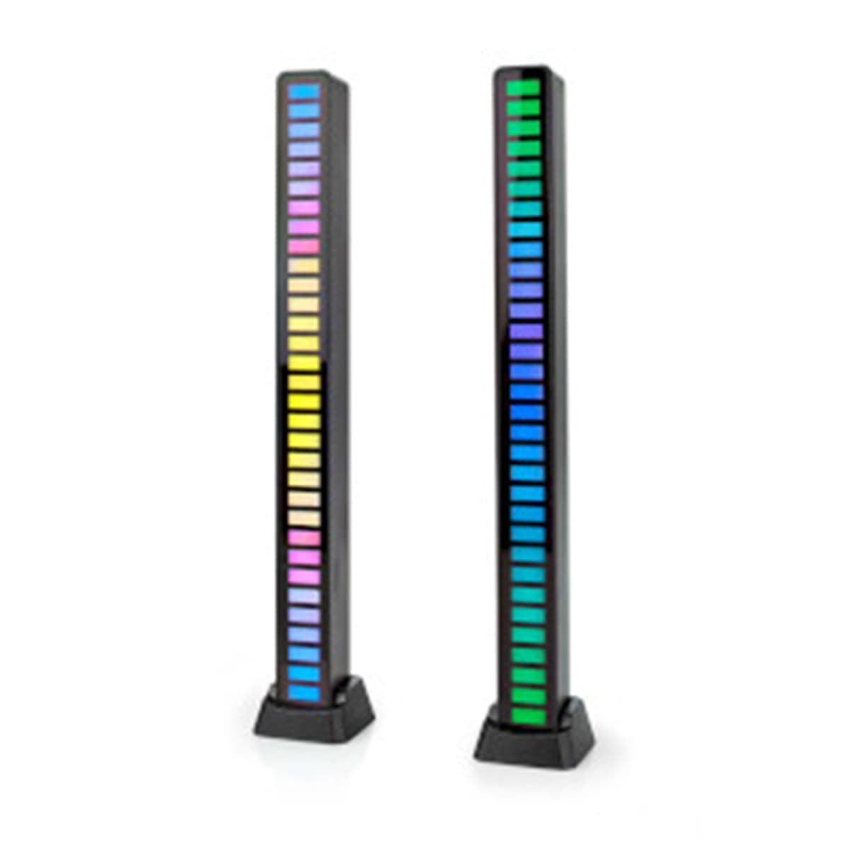 RGB 64 LED Peli Valo Duo Paketti Pöydälle / Kannettavalle Tietokoneelle Mikrofonilla