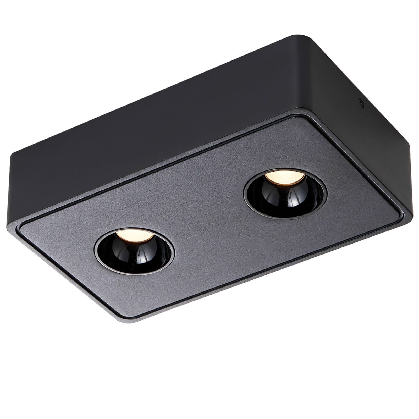 NETTLIFE 2 LED - pinta - asennettava kattokohdevalaisin musta 11 W neliönmuotoinen lämmin valkoinen olohuoneeseen