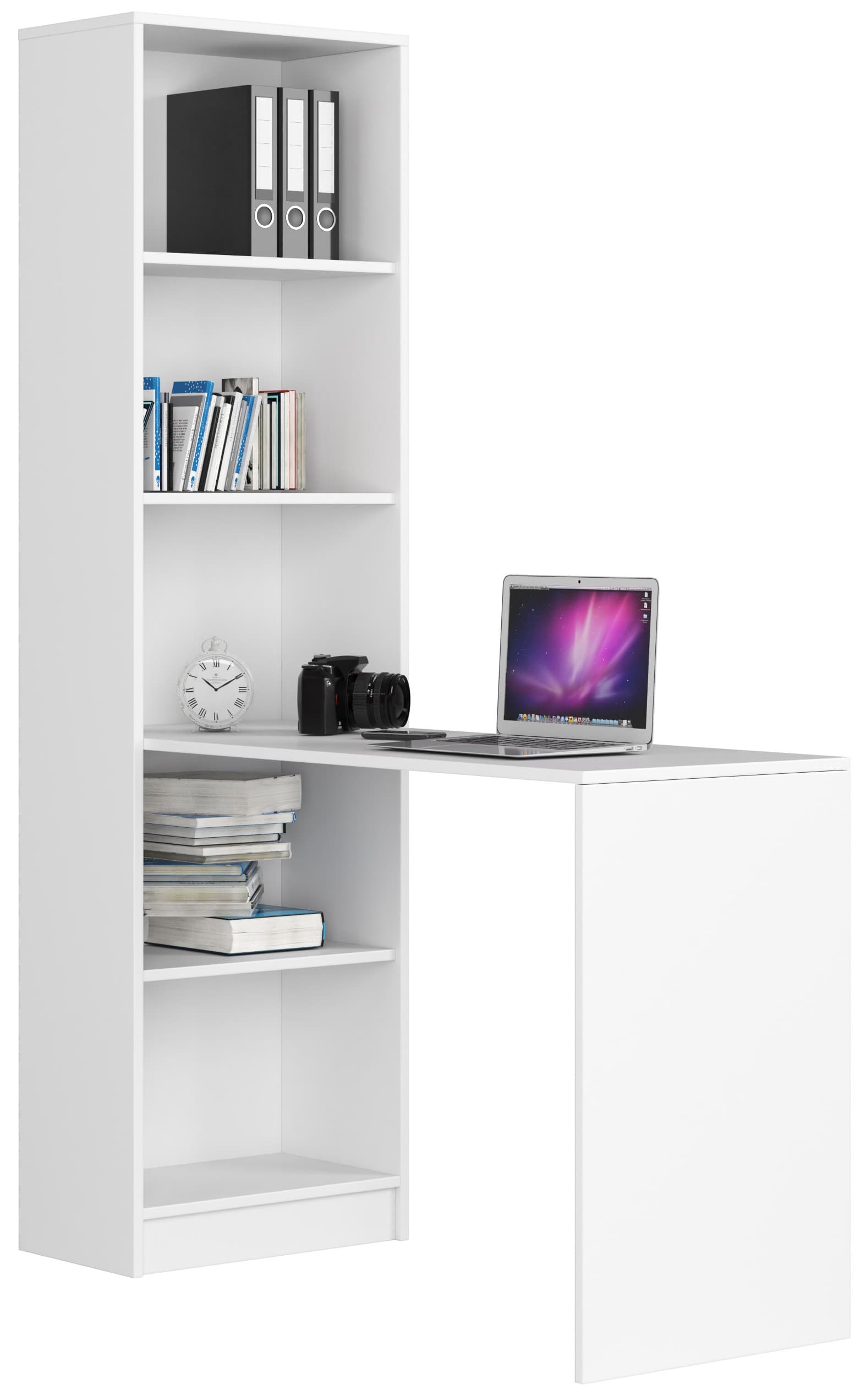 Akord Työpöytä Kaapilla Smart Valkoinen 125x50x180