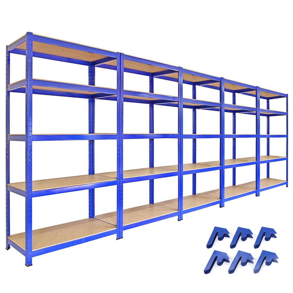5 x T-Rax 90 cm sininen hylly- ja lokeroliittimet