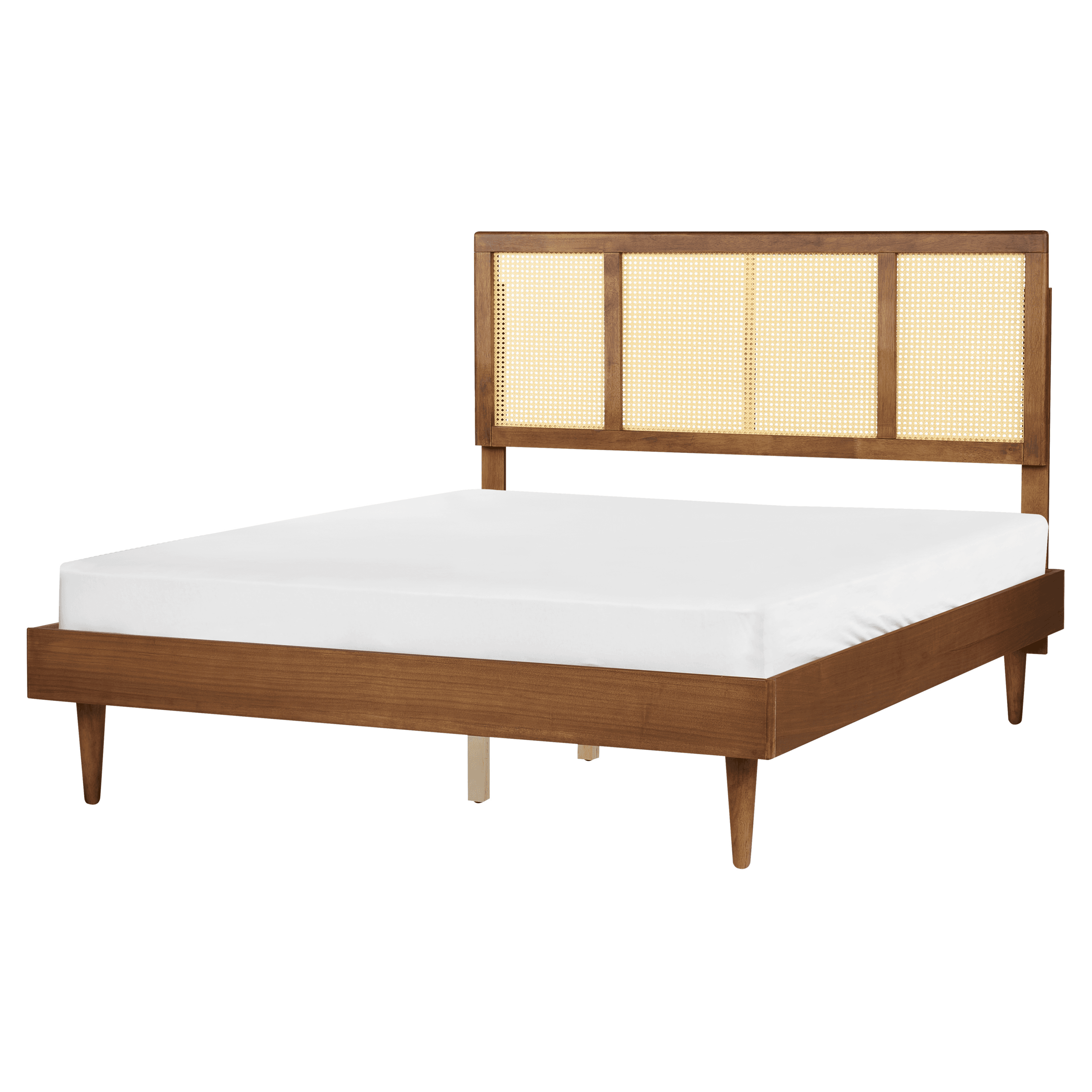 Sänky rottinki AURAY 160 x 200 cm Ruskea – Beliani