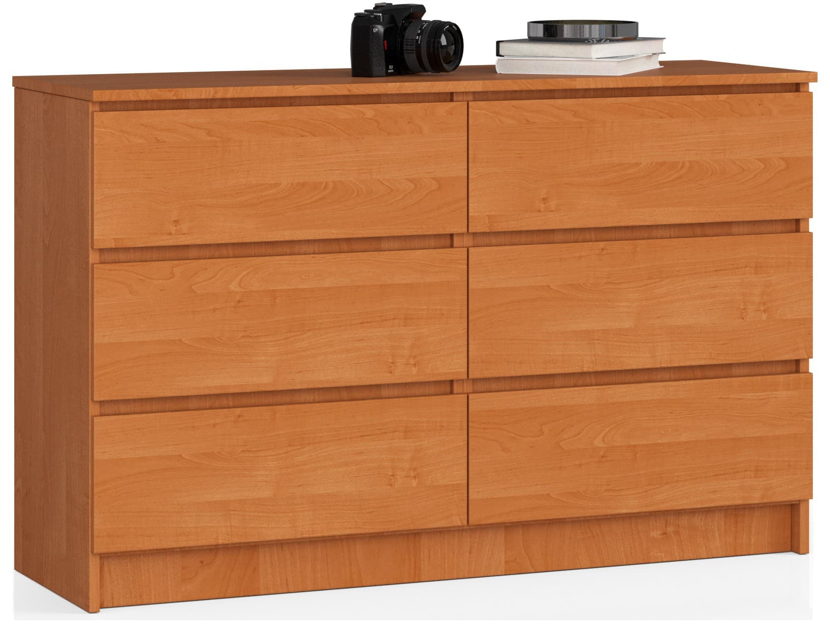 Akord Lipasto 6 laatikkoa Leppä 120x40x77