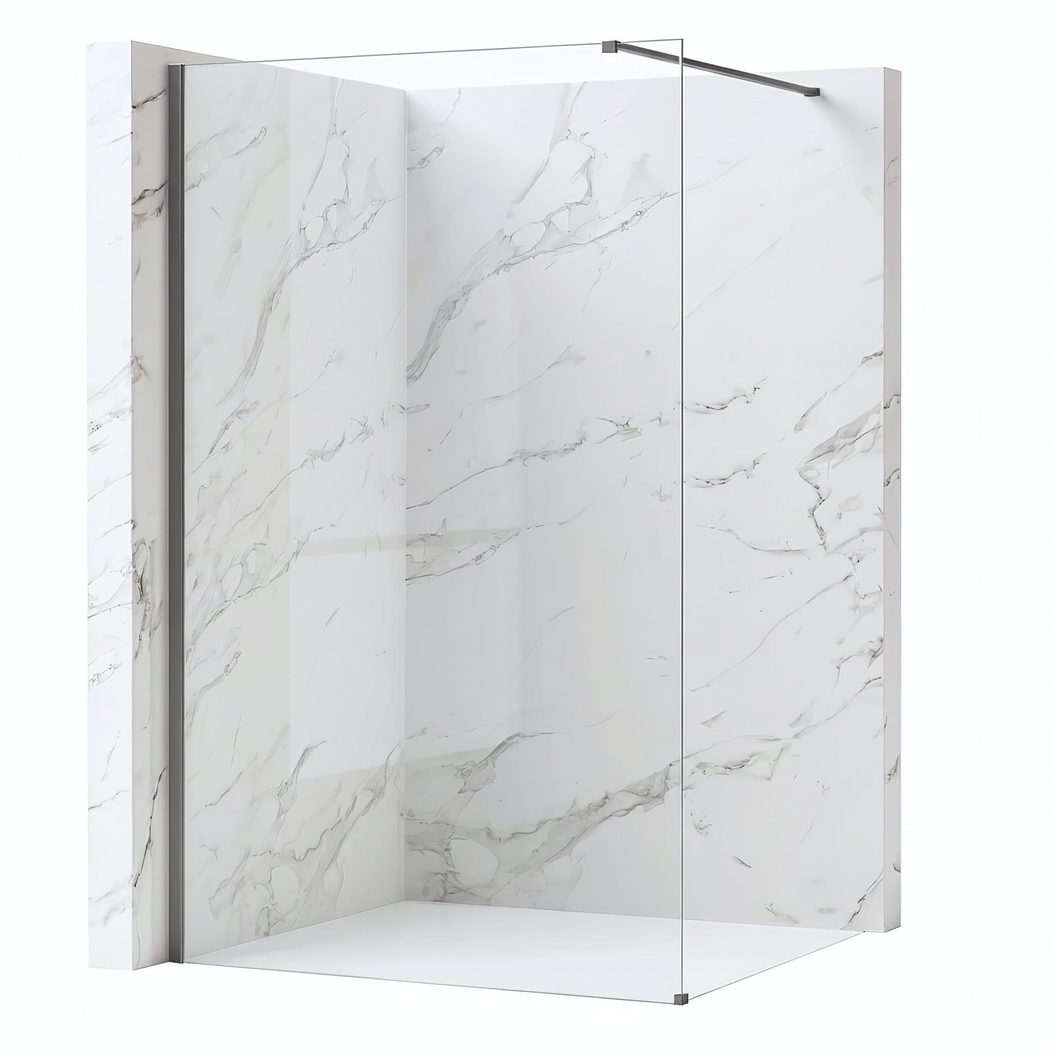 REA Suihkuseinä Flexi Transparent 80 Titaani, 80X195CM