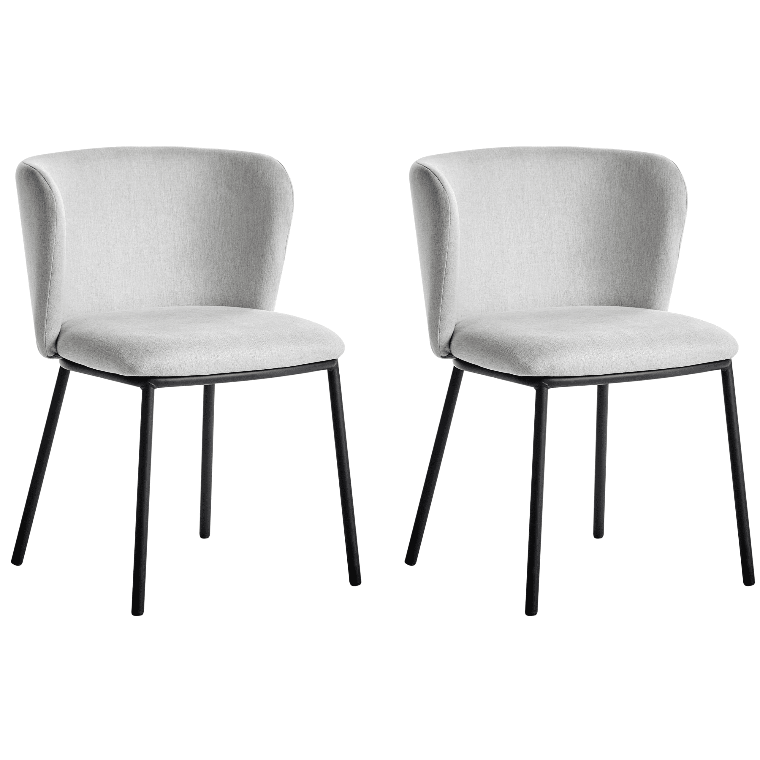 Ruokatuolisetti 2 kpl MINA Vaaleanharmaa – Beliani