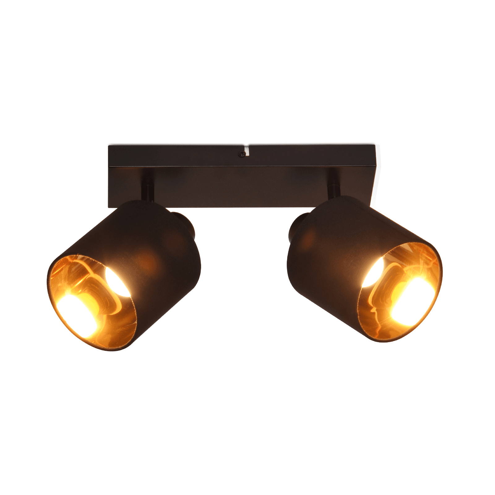 NETTLIFE 2 vintage mustaa kattokohdevalaisinta E14 350° kääntyvä kangasvarjostimella olohuoneeseen, makuuhuoneeseen, keittiöön, ilman polttimoa