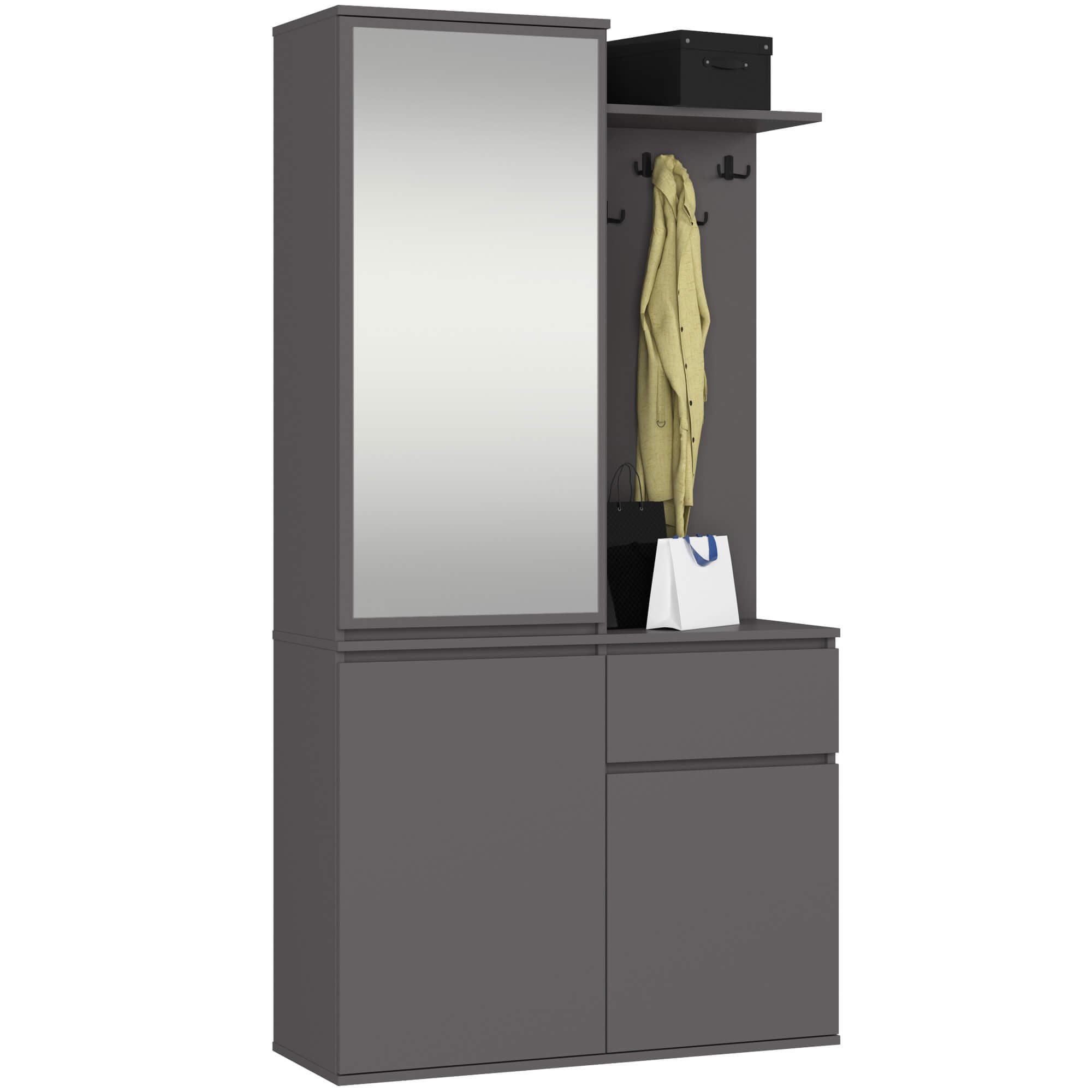 Akord Eteiskalustesarja Entro Grafiitti 95x35x183