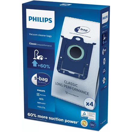 Philips Pölypussi s-bag FC8021/03 Classic Long Performance (4 kpl)