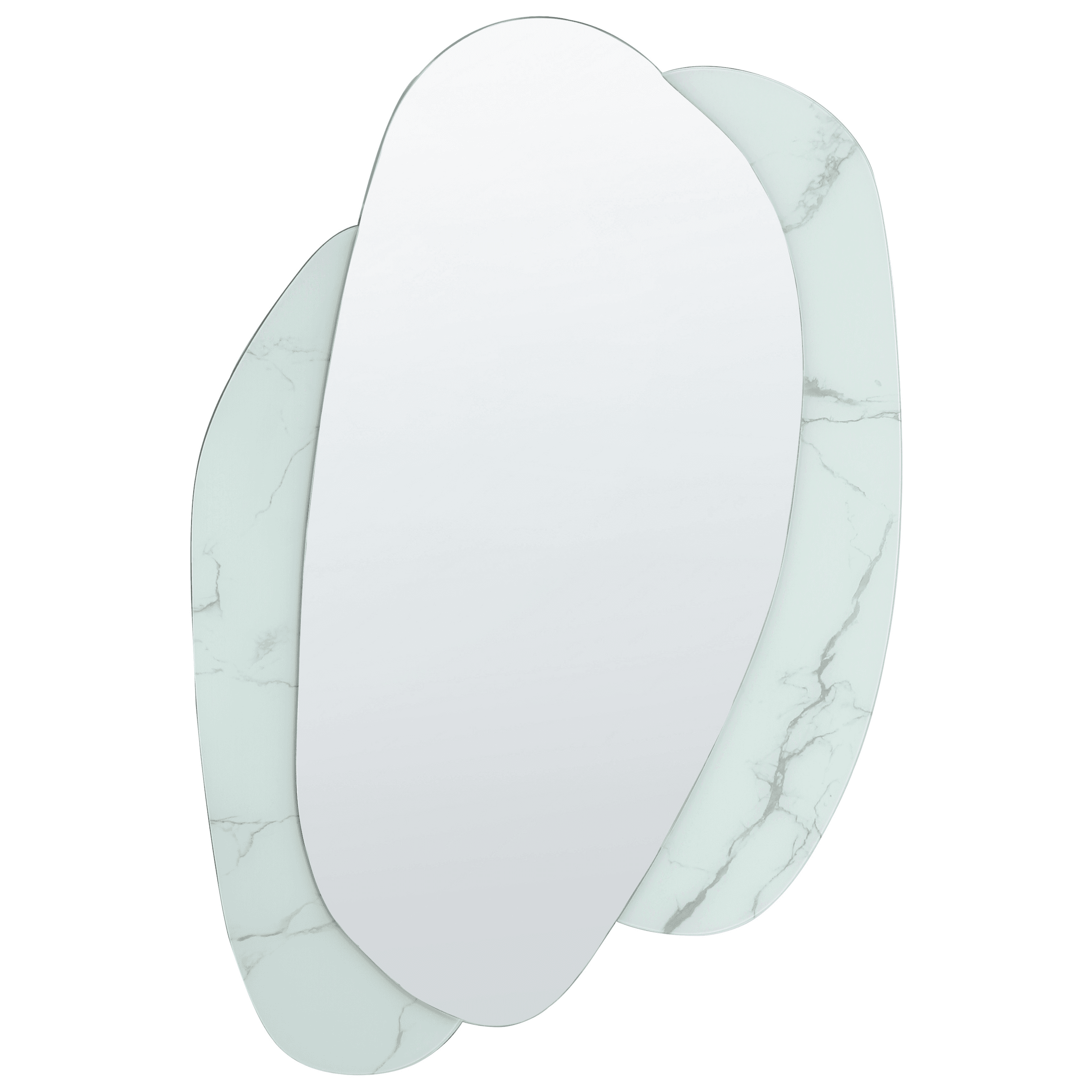 Seinäpeili PANNES 80 cm 117 cm Vaaleansininen – Beliani