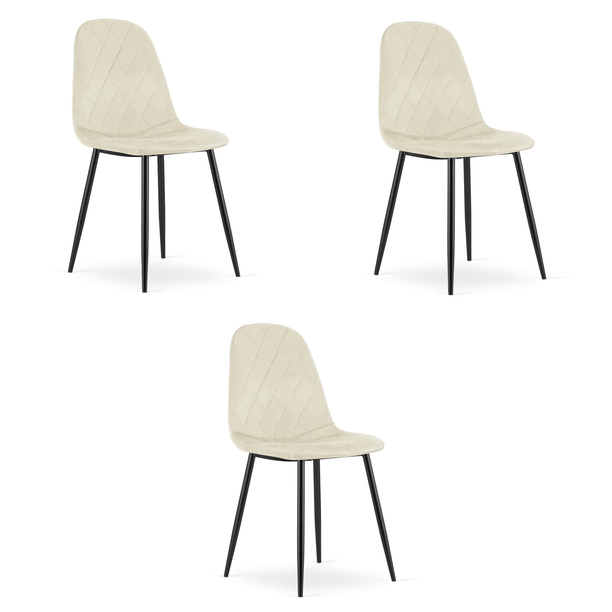 ASTI-tuoli, beige sametti (3 kpl) – Leobert