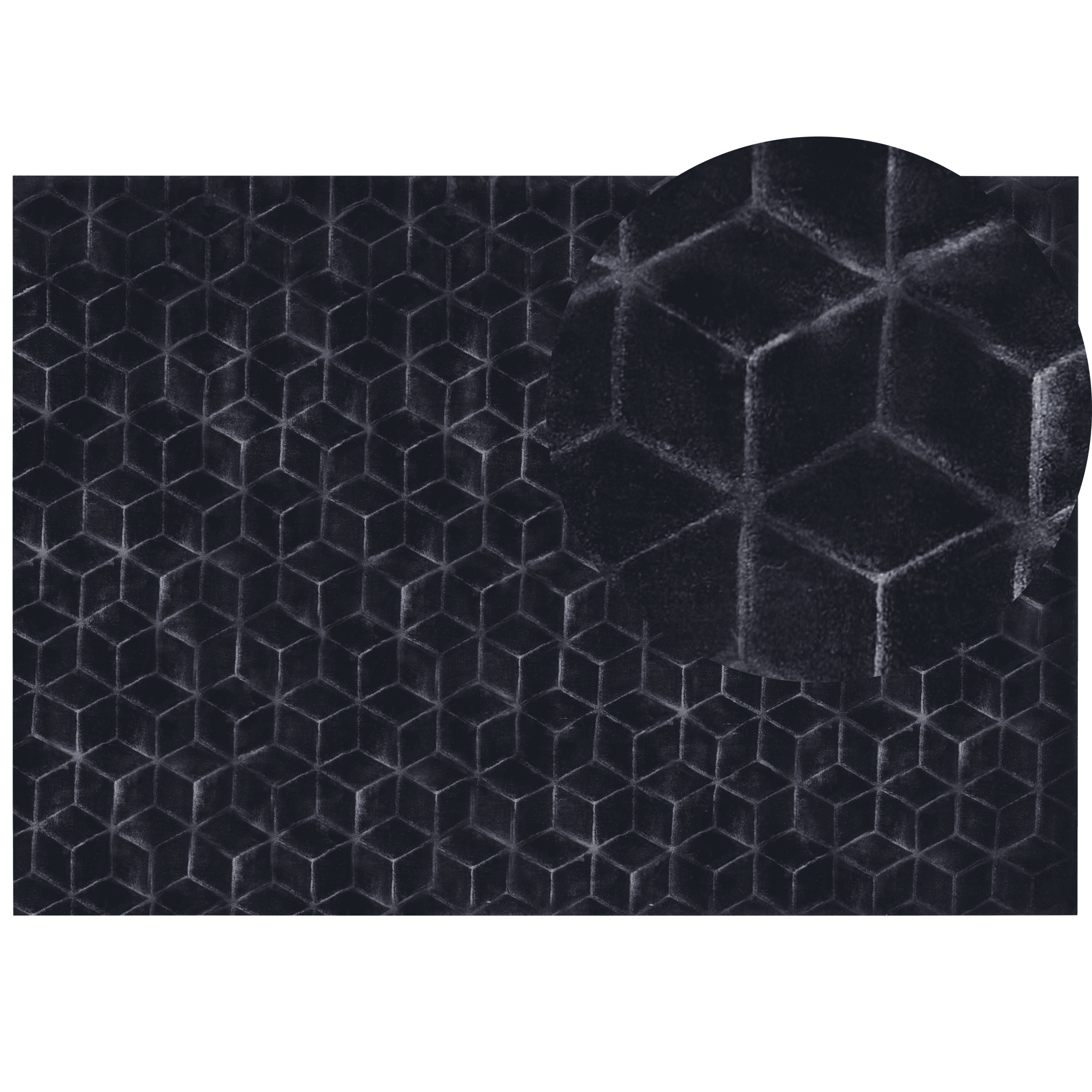 Tekoturkismatto THATTA Musta 160 x 230 cm – Beliani