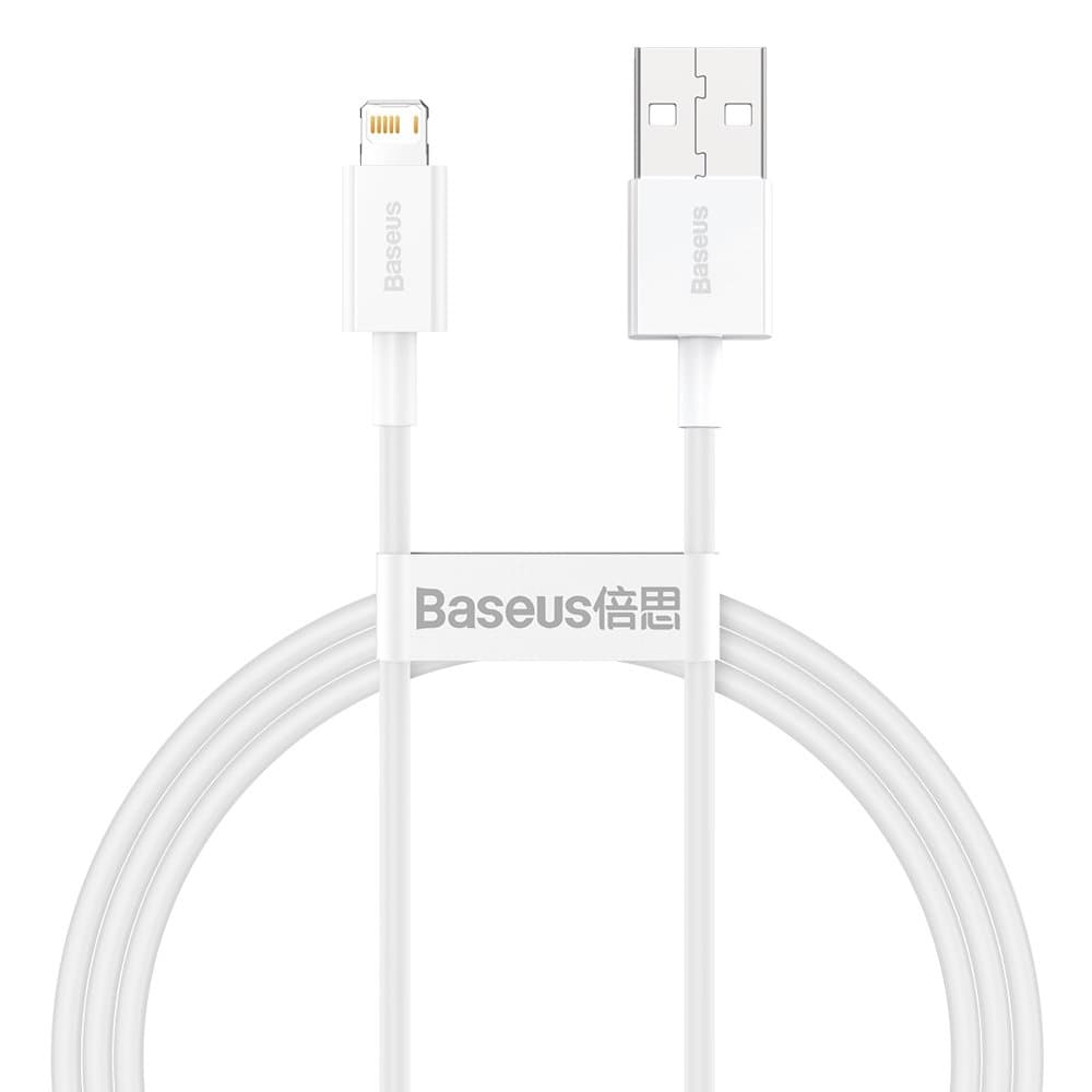Superior USB-kaapeli iPhone Lightning 2.4A 1m Valkoinen – Baseus