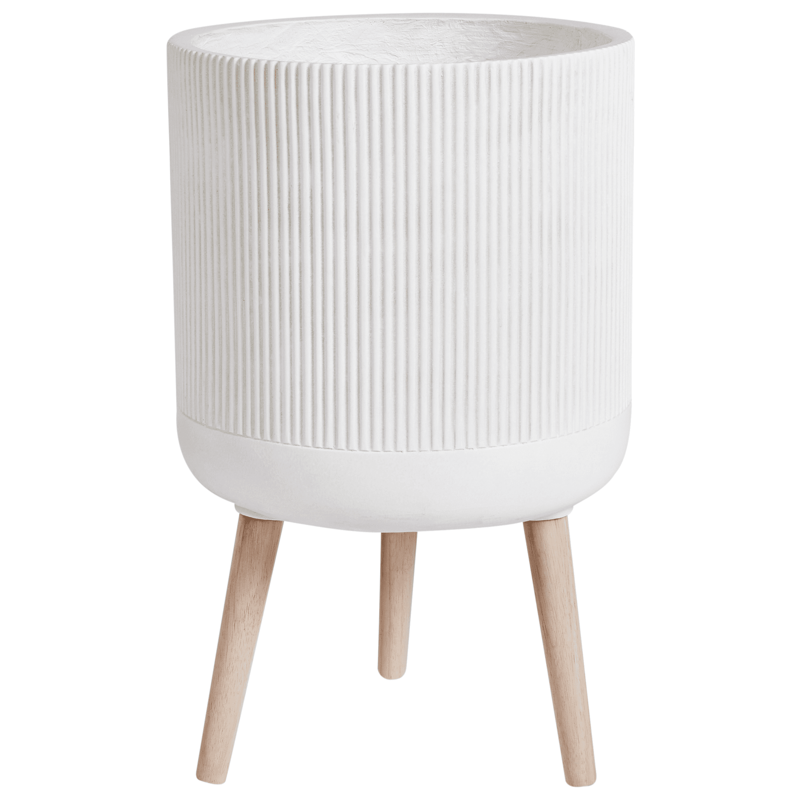 Korotettu kukkaruukku MACLURA 35 cm Vaaleanbeige – Beliani