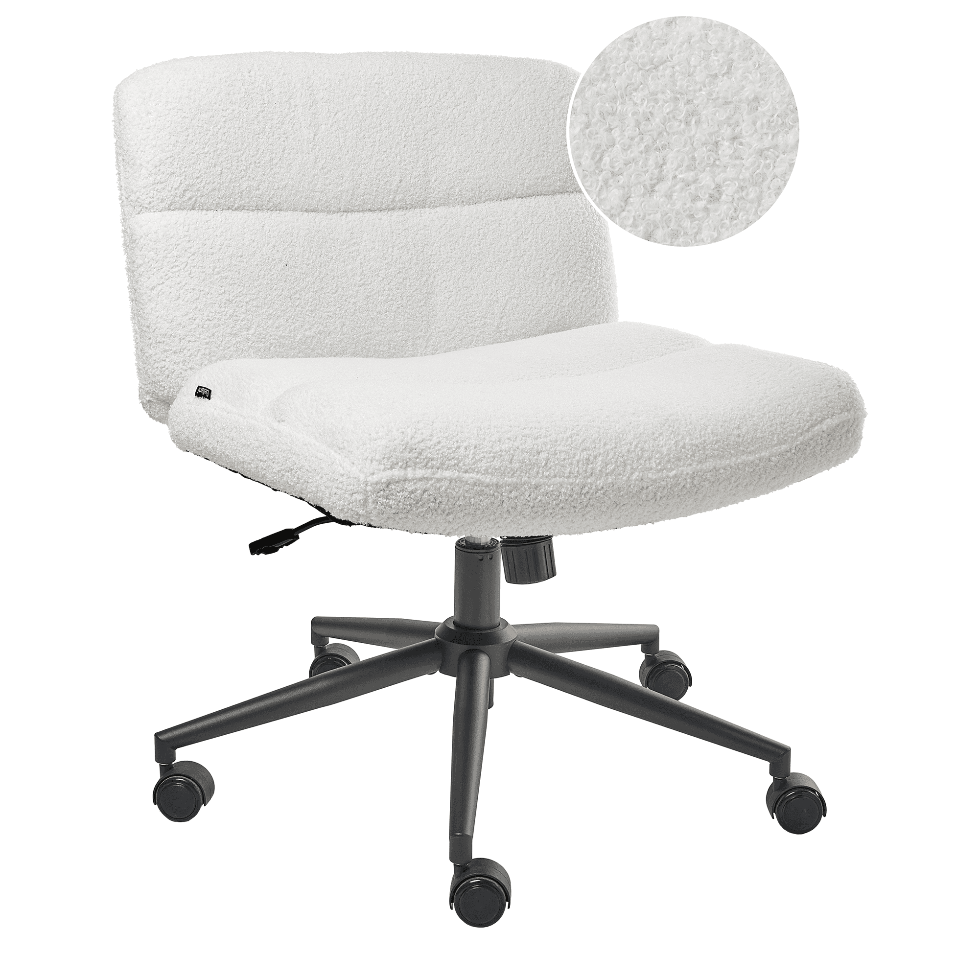 Työtuoli CATLIN buklee Valkoinen – Beliani